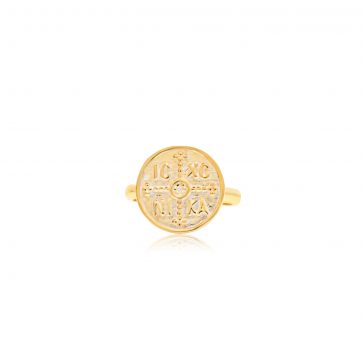 petsios Gold plated constantine ring