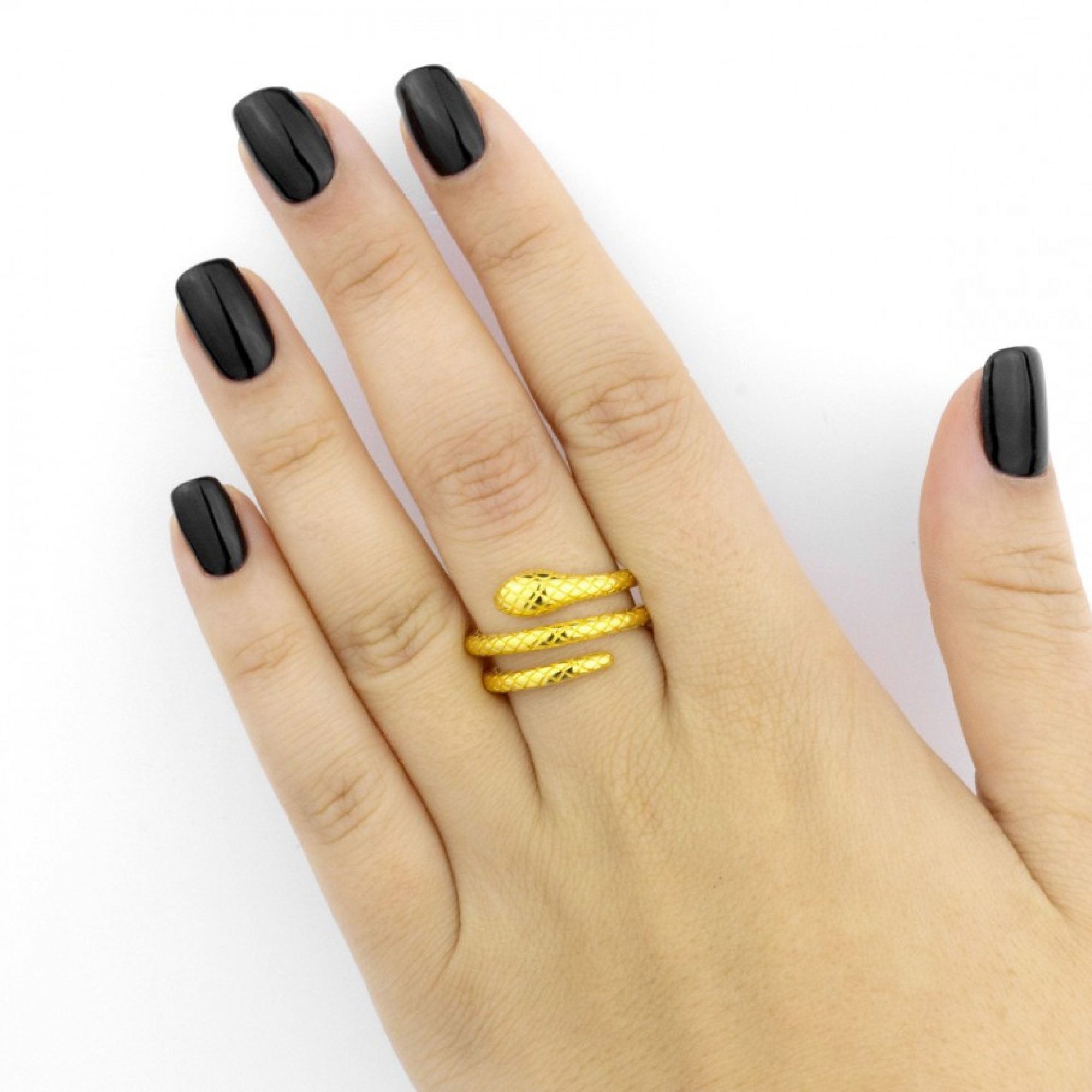 Gold plated snake ring