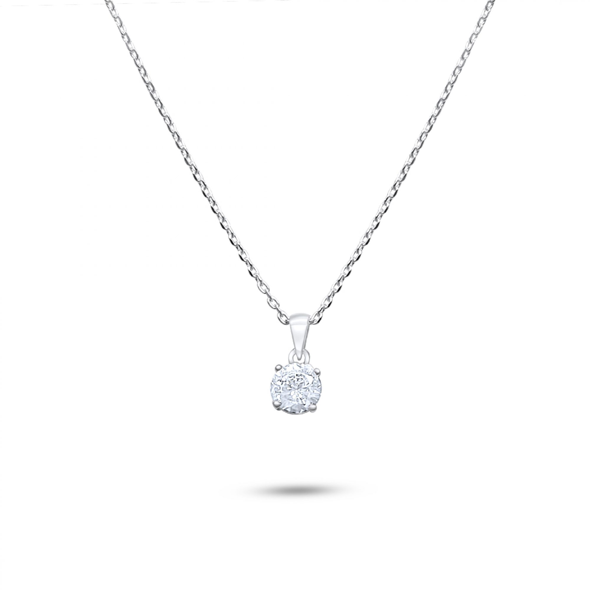 Single zircon necklace