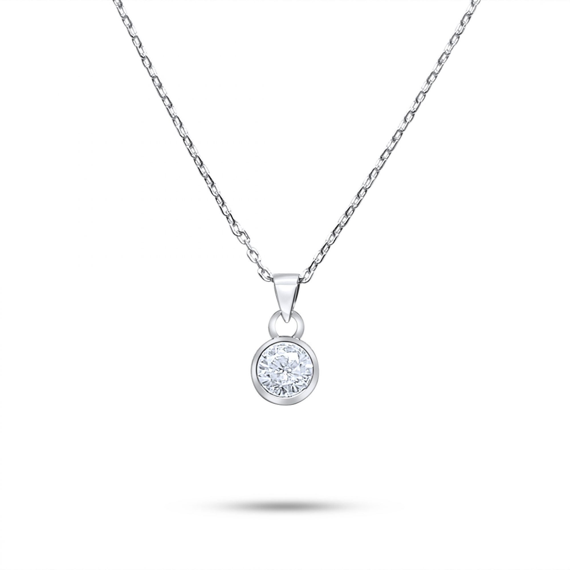 Single zircon necklace