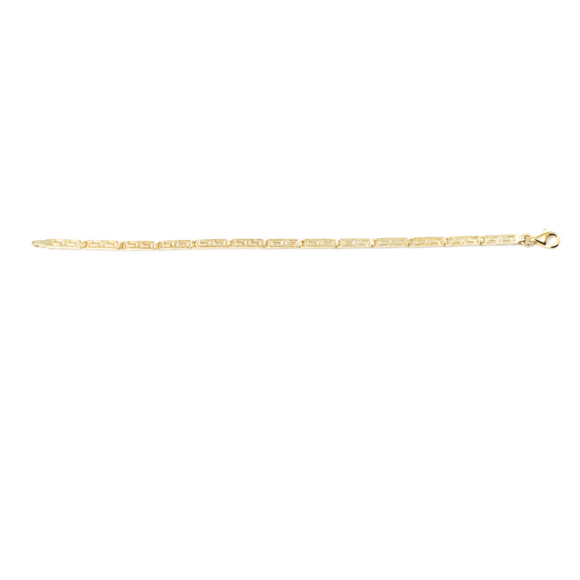 Gold plated meander bracelet