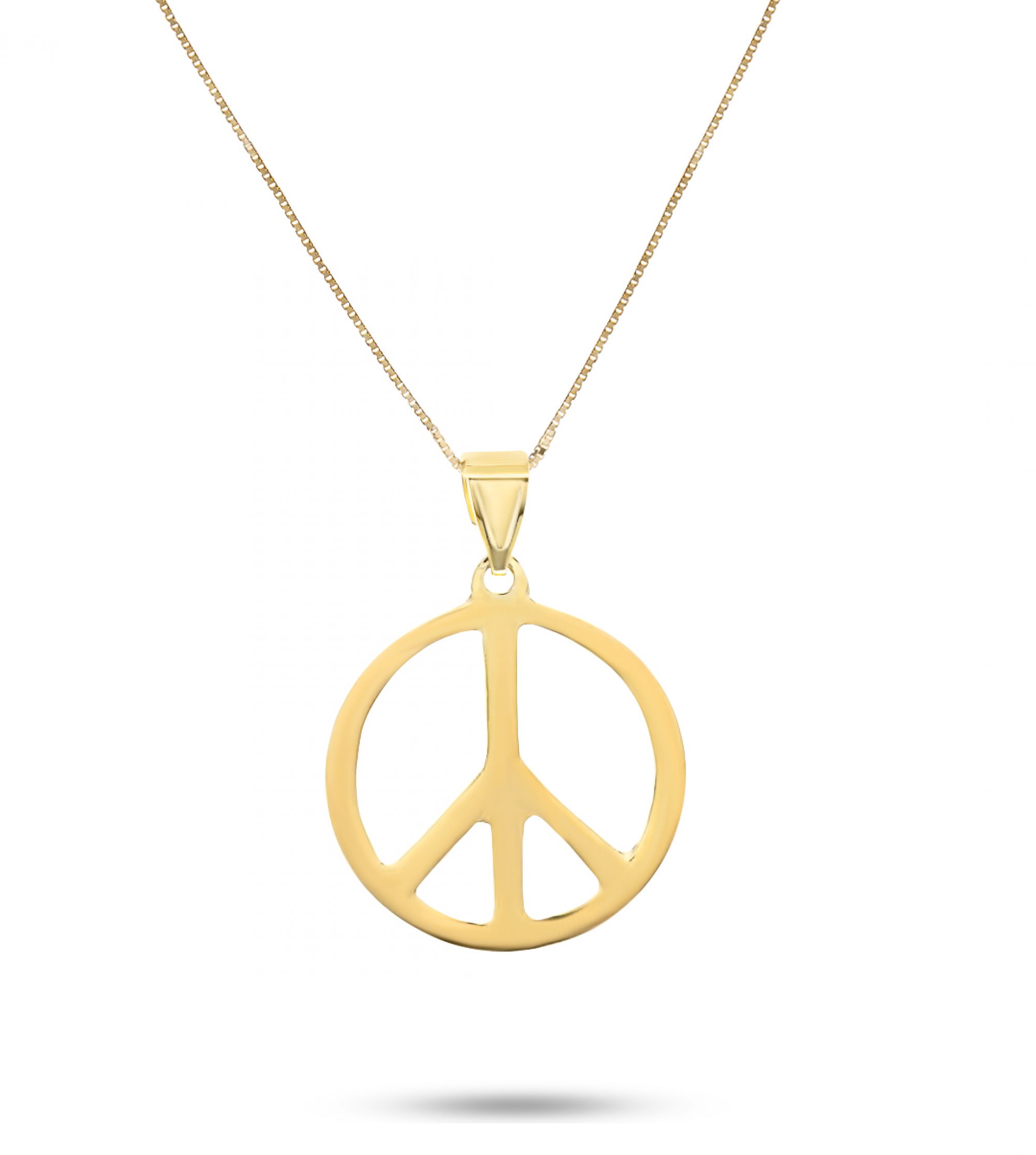 Gold plated peace sign