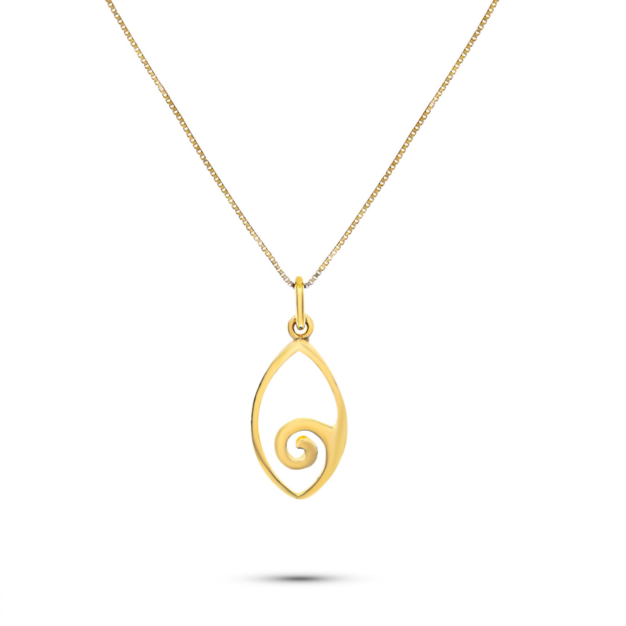 Gold plated meander pendant 