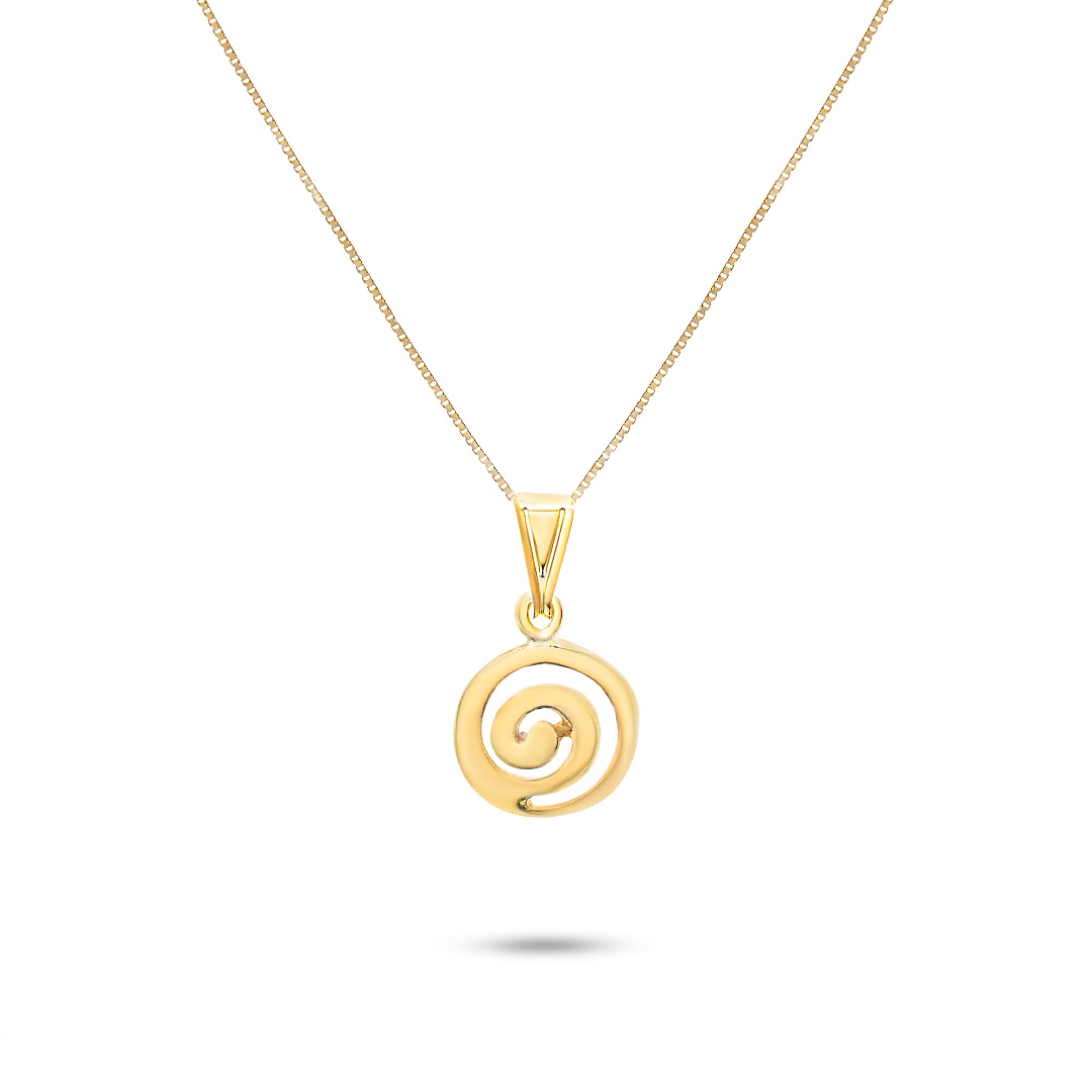 Gold plated meander pendant 