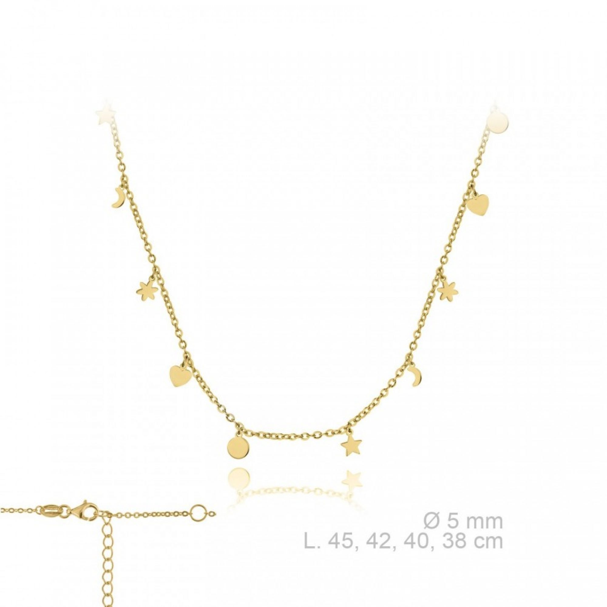 Gold plated dangle necklace 