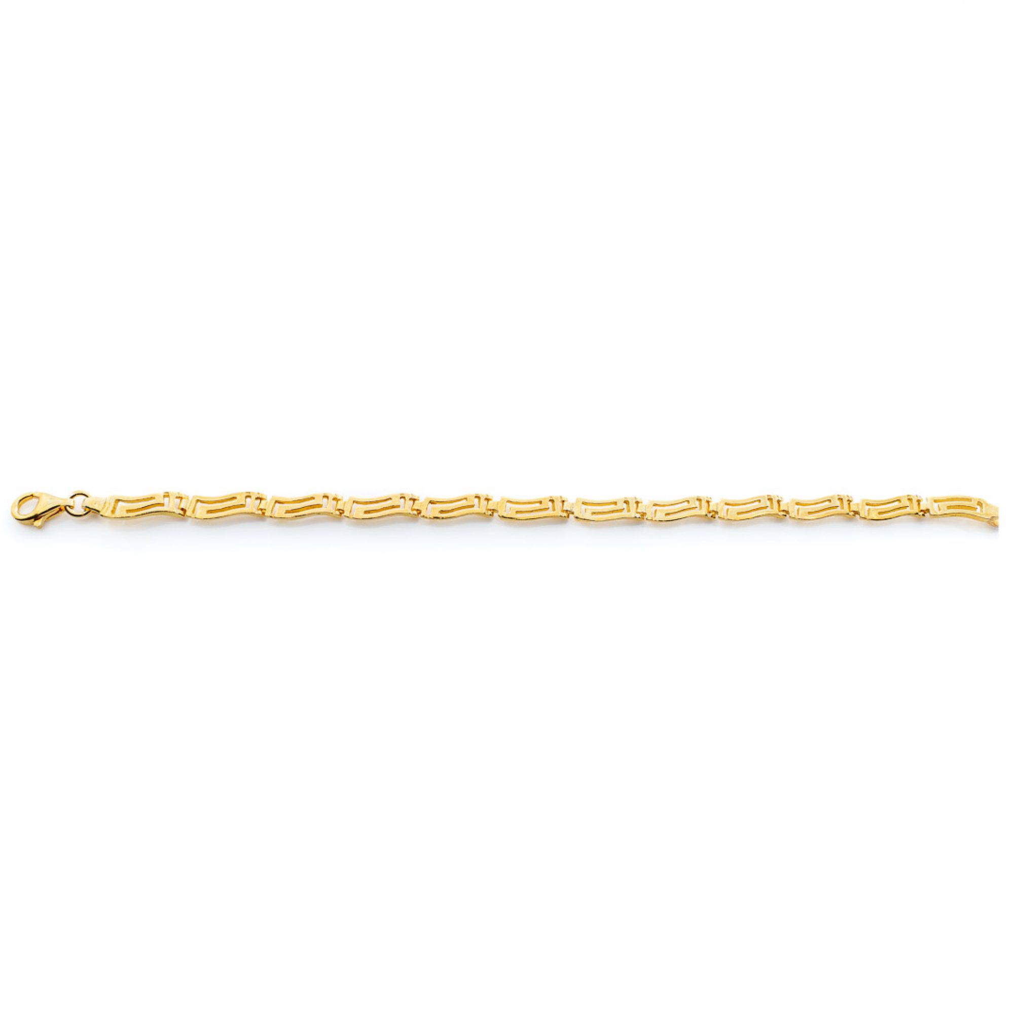 Gold plated meander bracelet