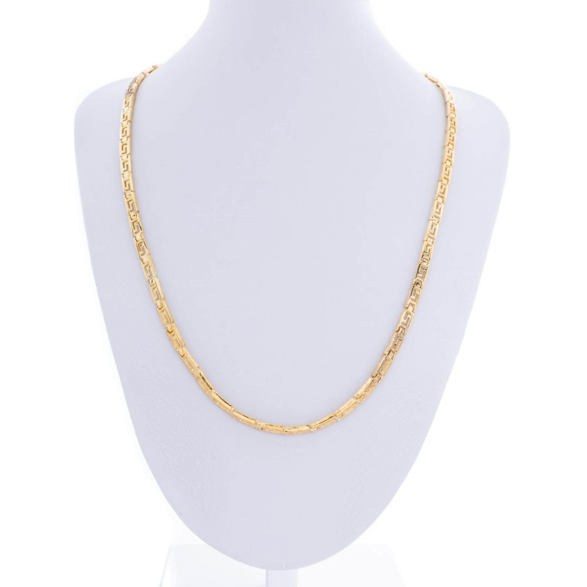 Gold plated meander necklace