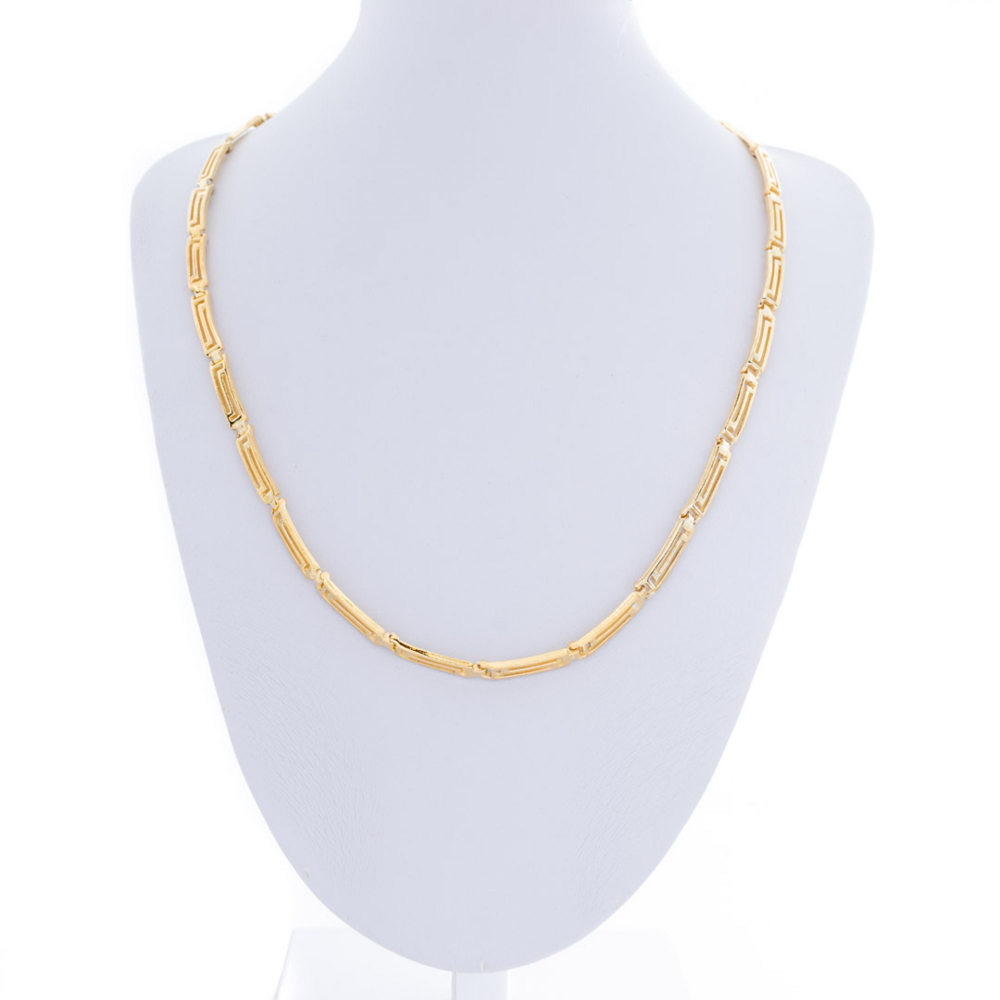 Gold plated meander necklace