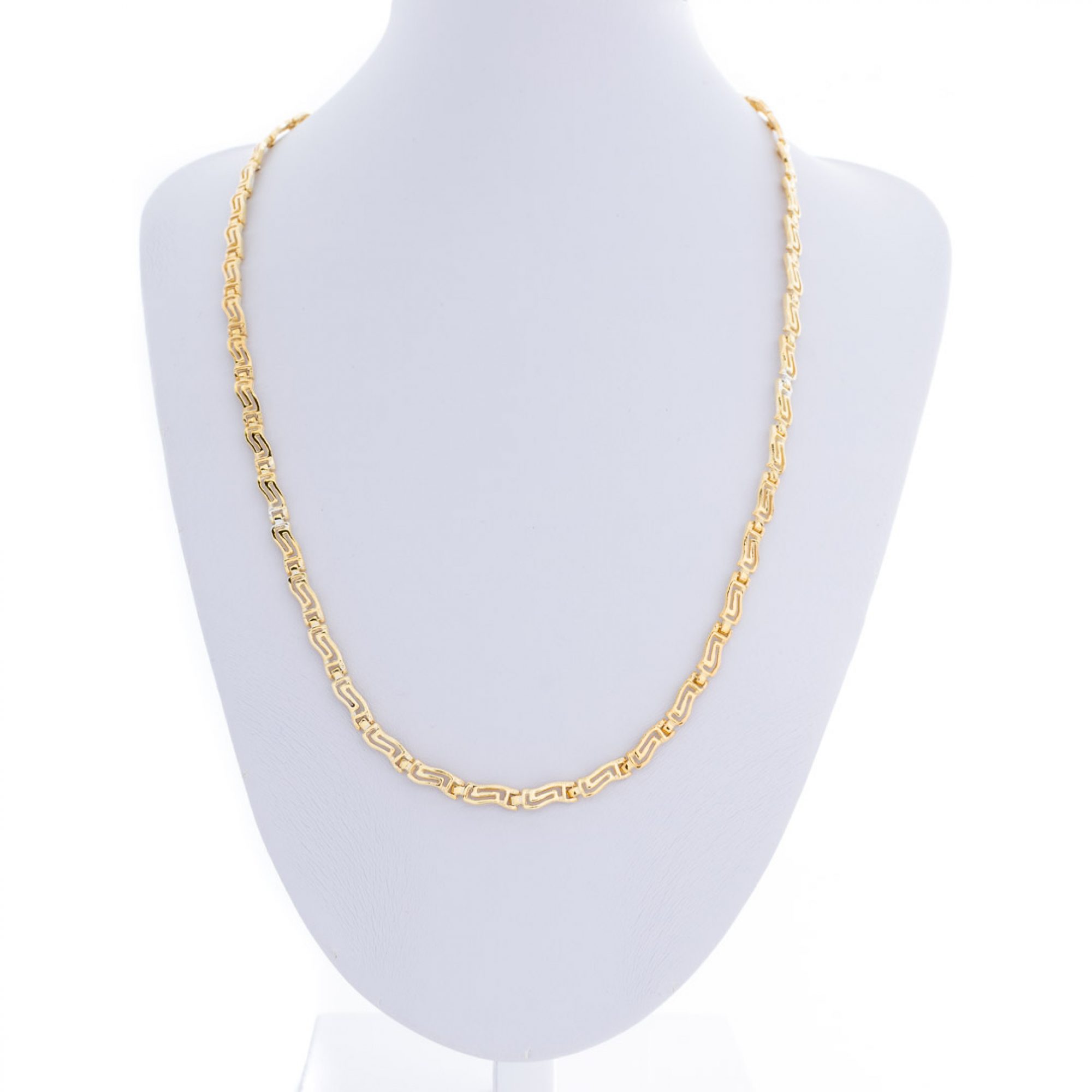 Gold plated meander necklace