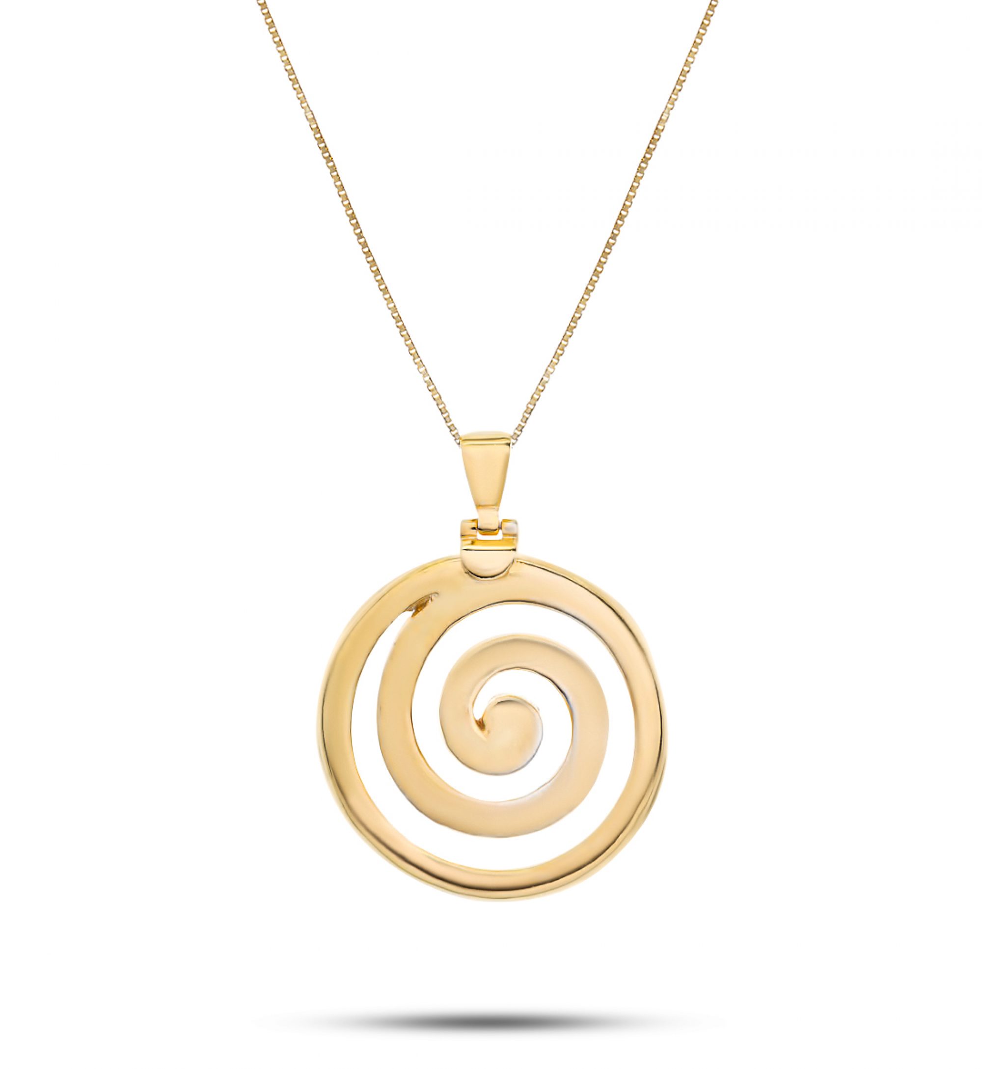 Gold plated meander pendant 