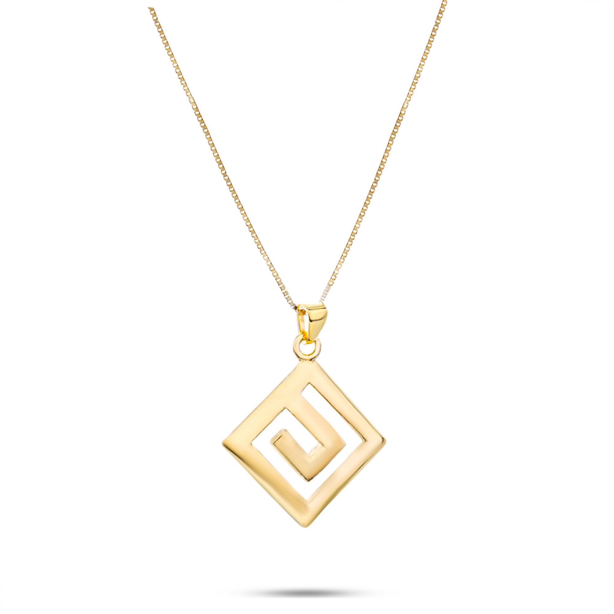 Gold plated meander pendant 