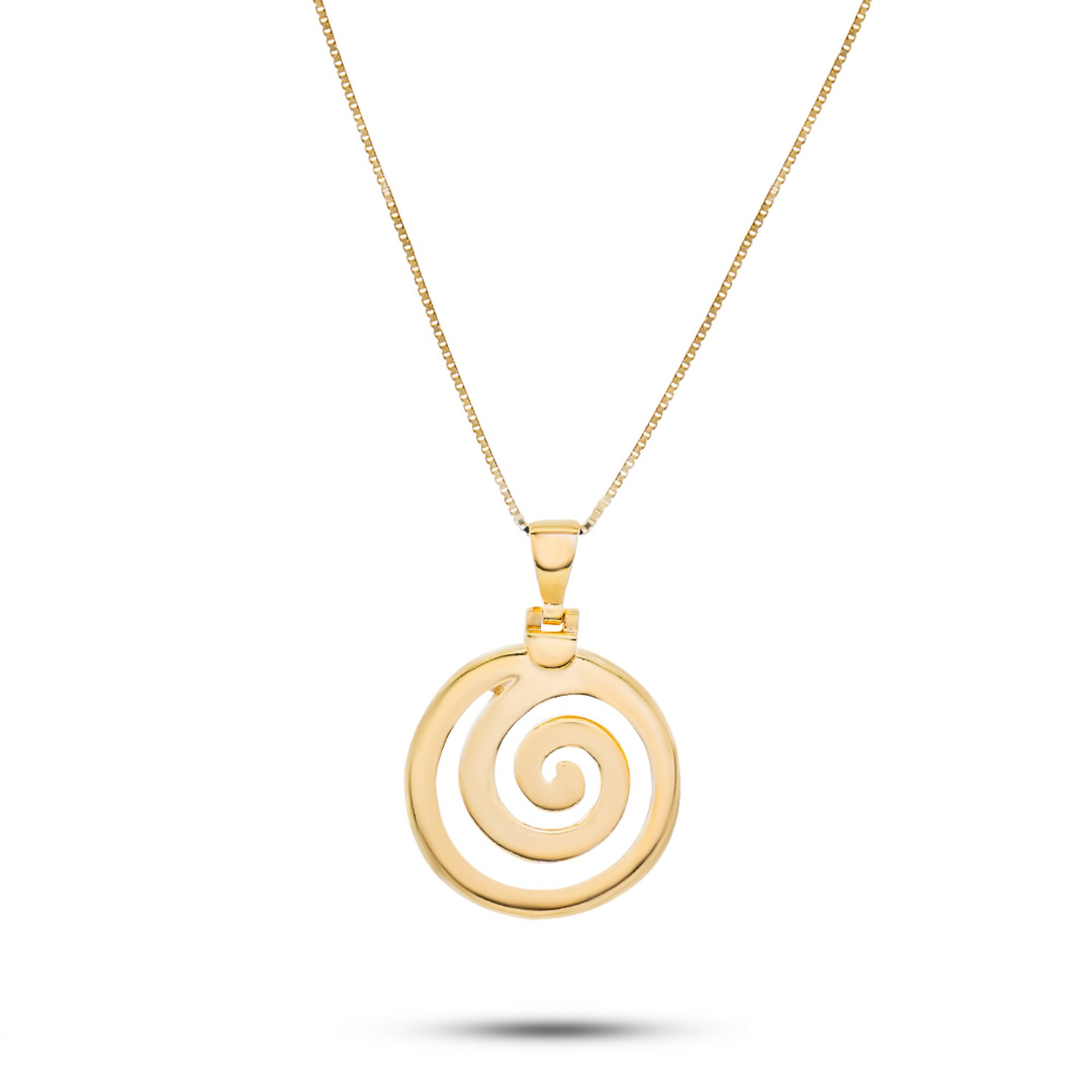 Gold plated meander pendant 