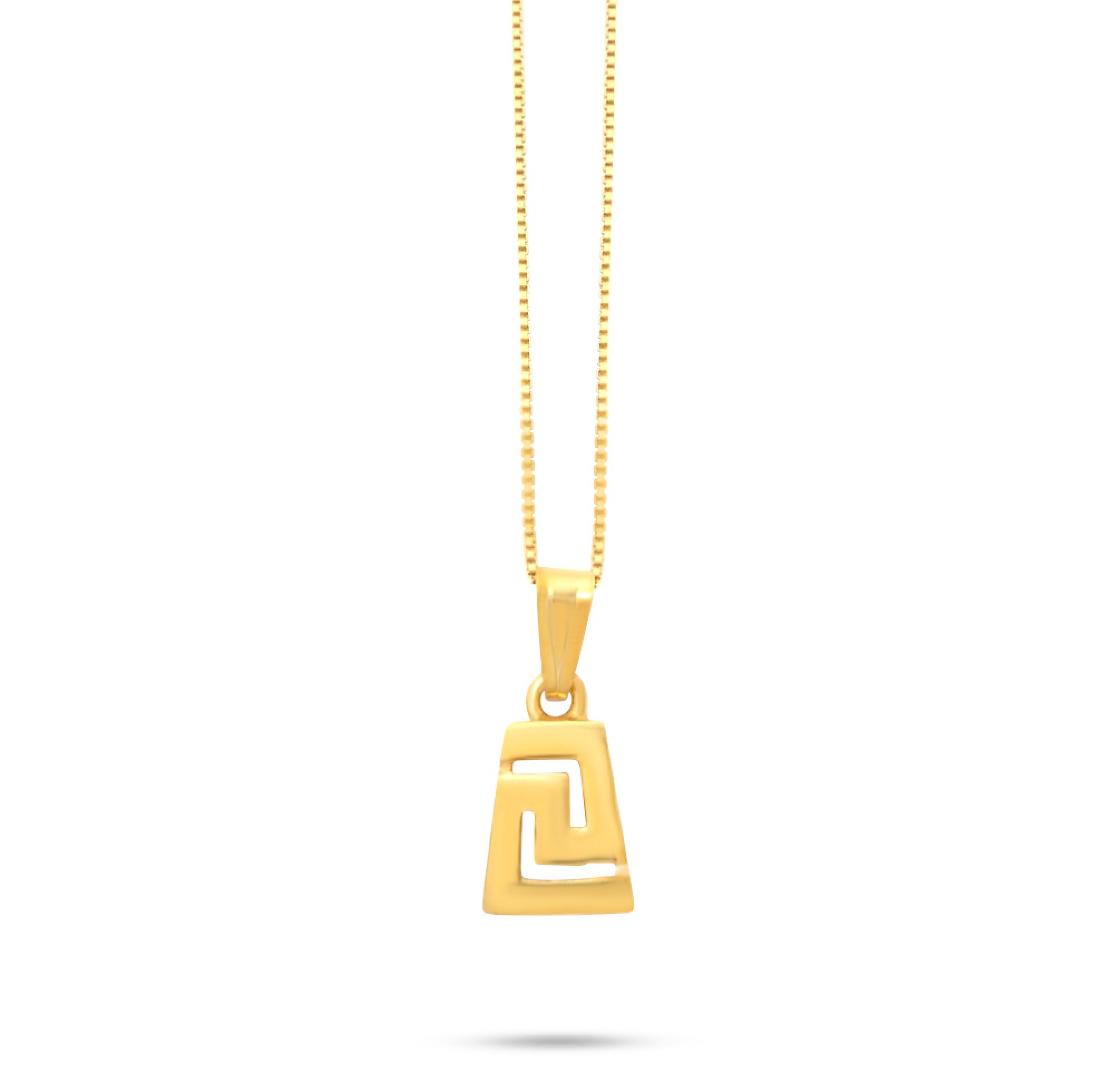 Gold plated meander pendant 