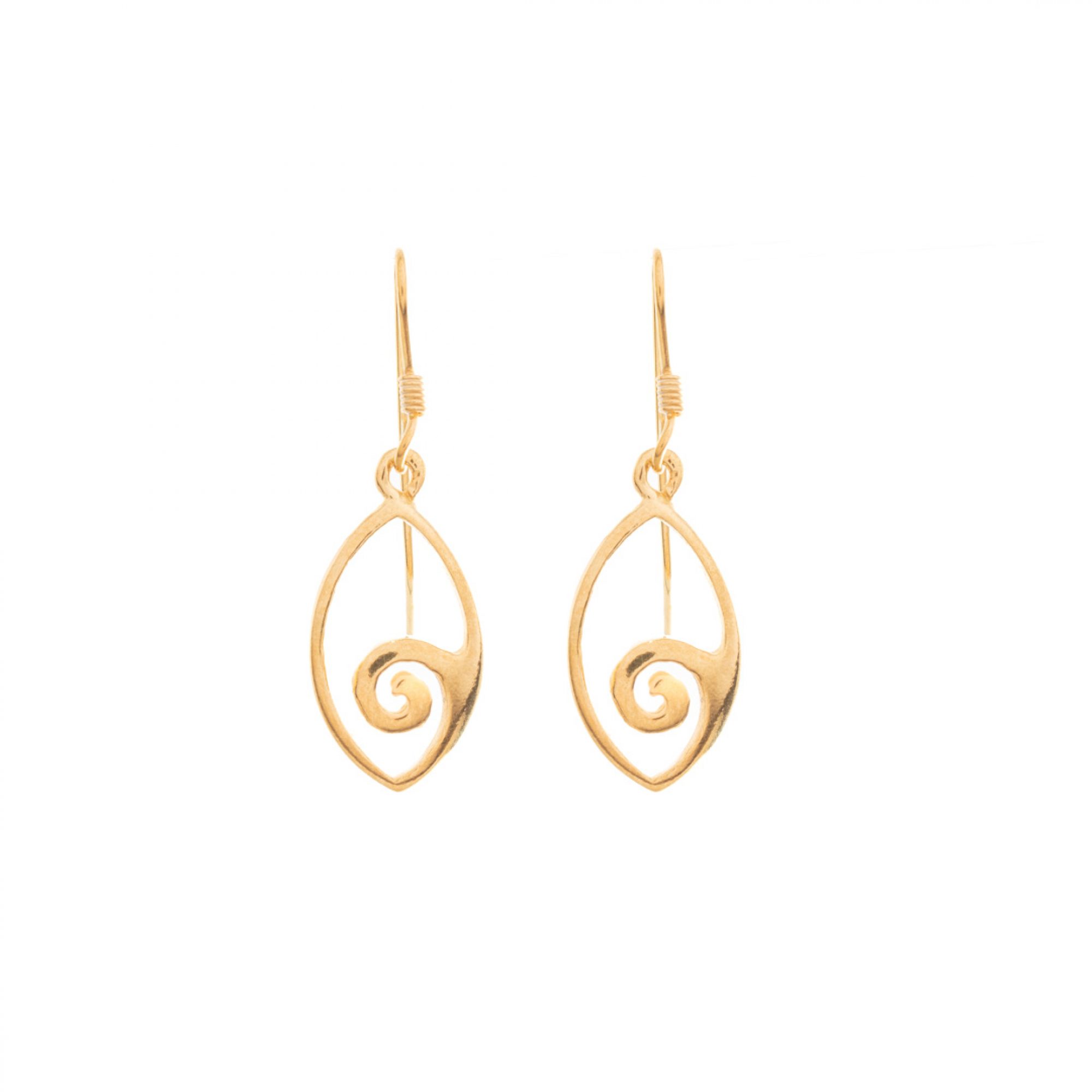 Gold plated meander earrings