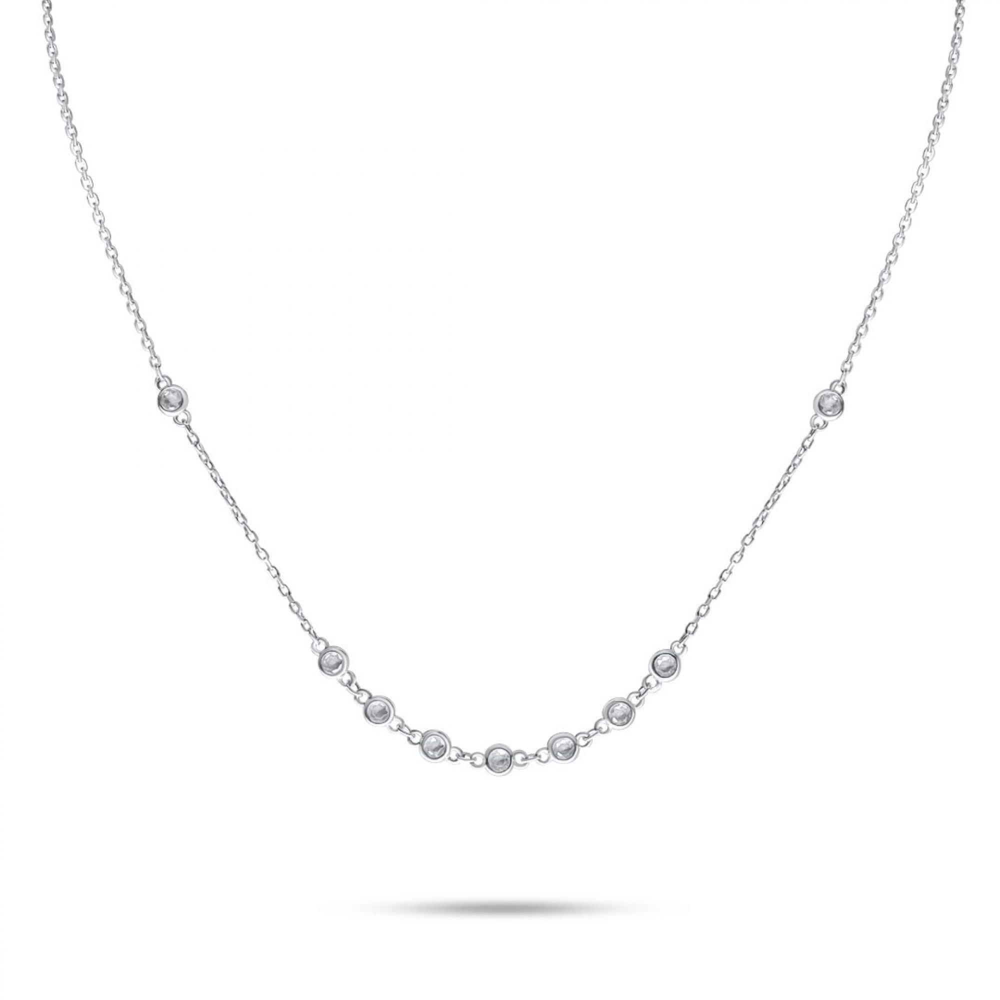 Necklace with zircon stones