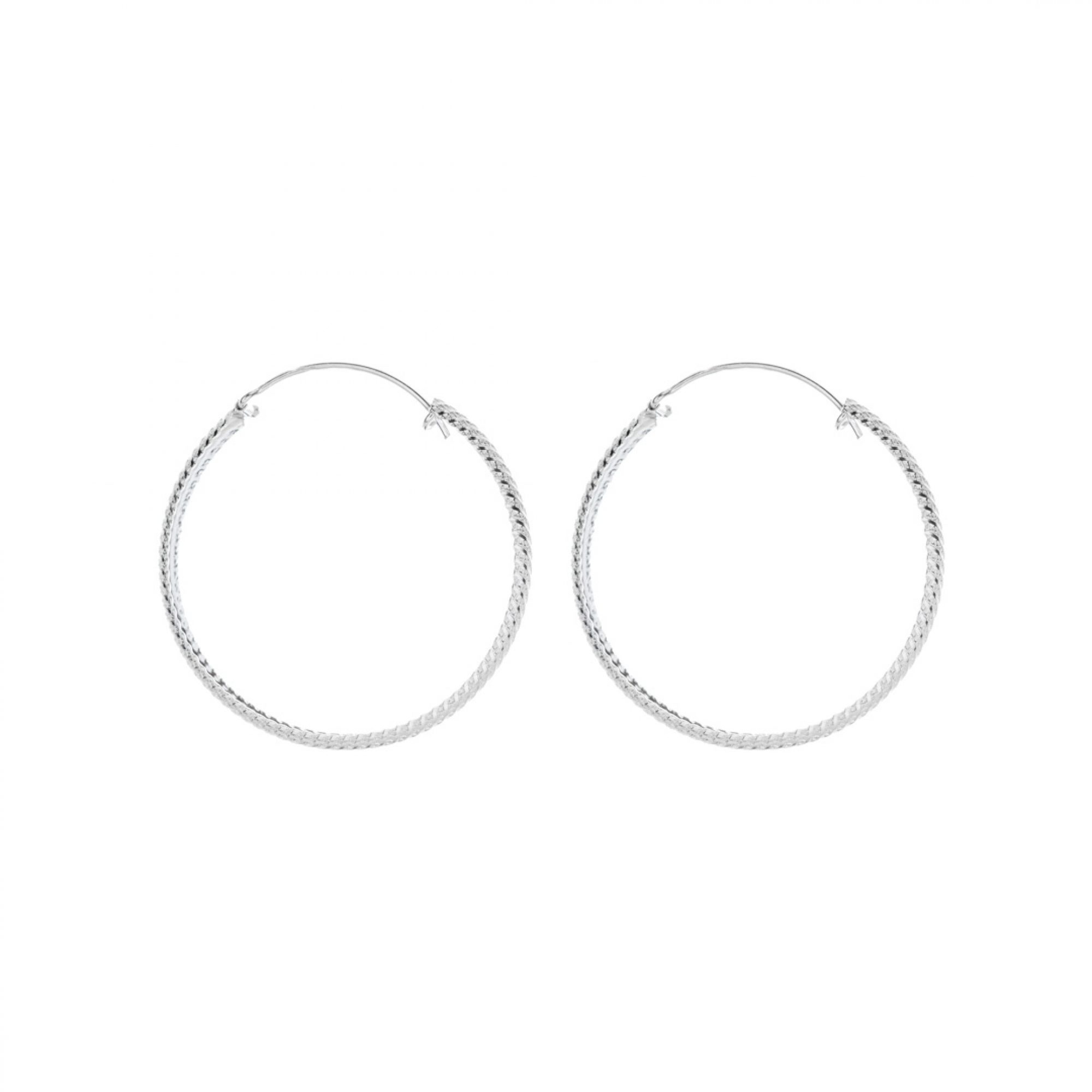 Silver engraved hoops (40mm)