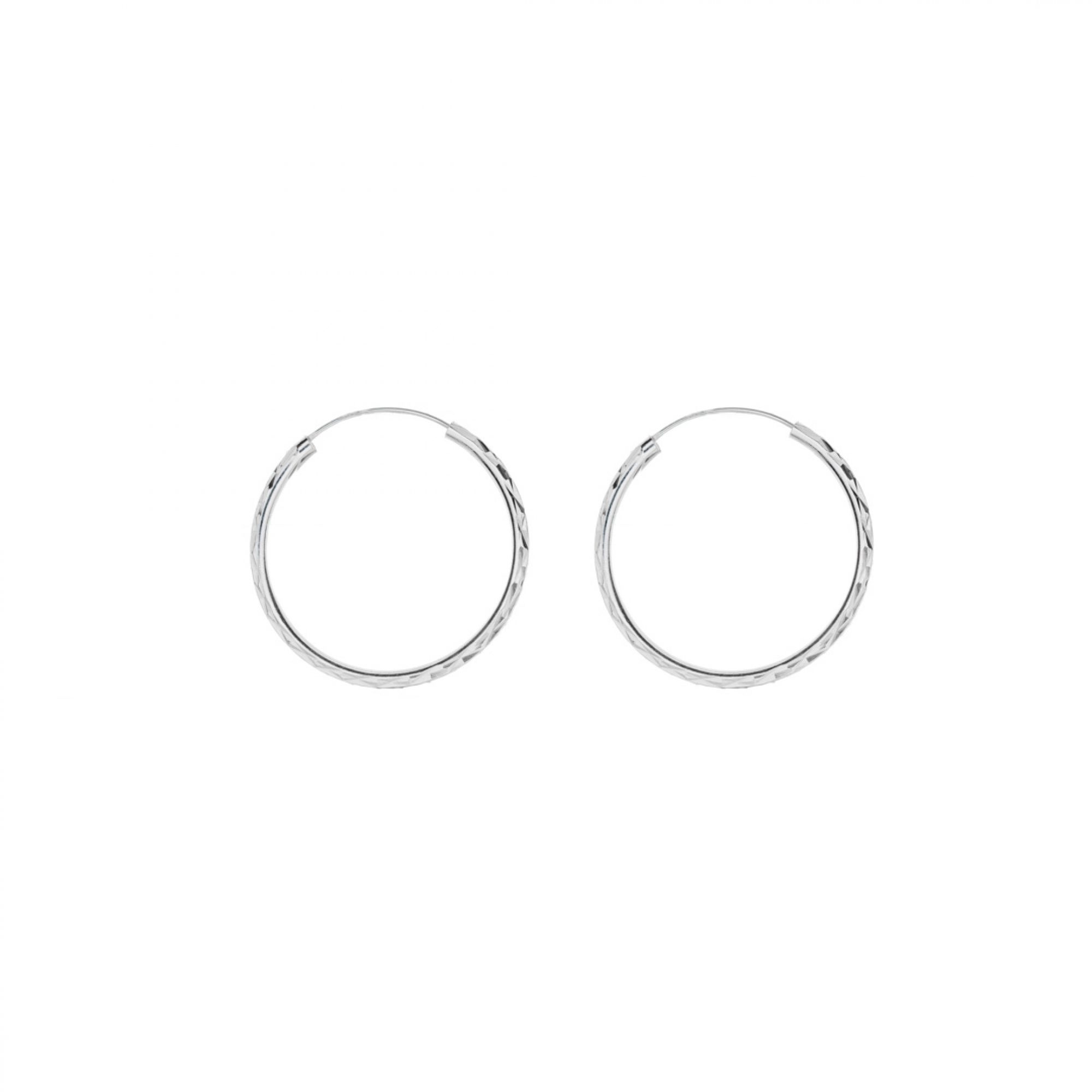 Silver engraved hoops (30mm)