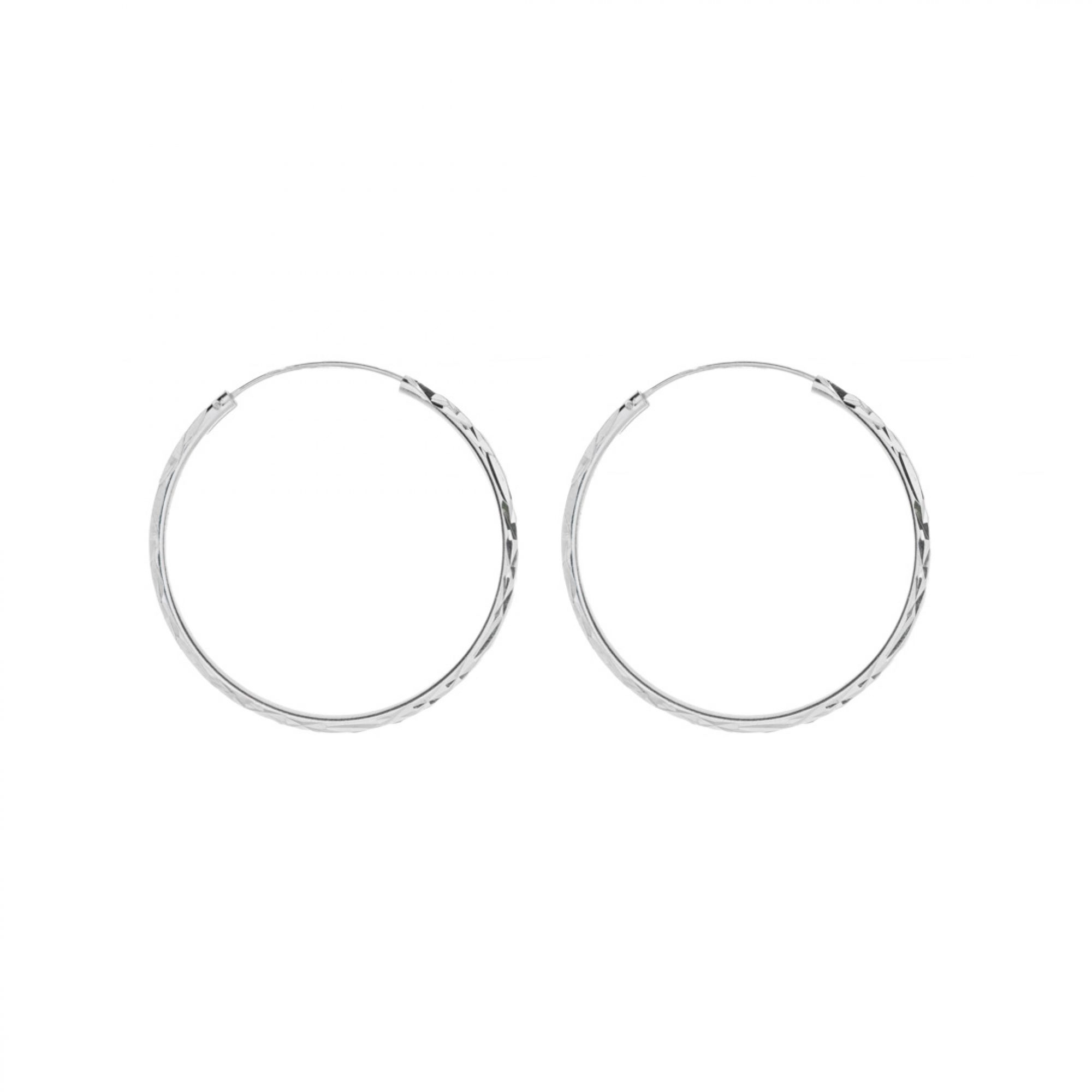 Silver engraved hoops (40mm)