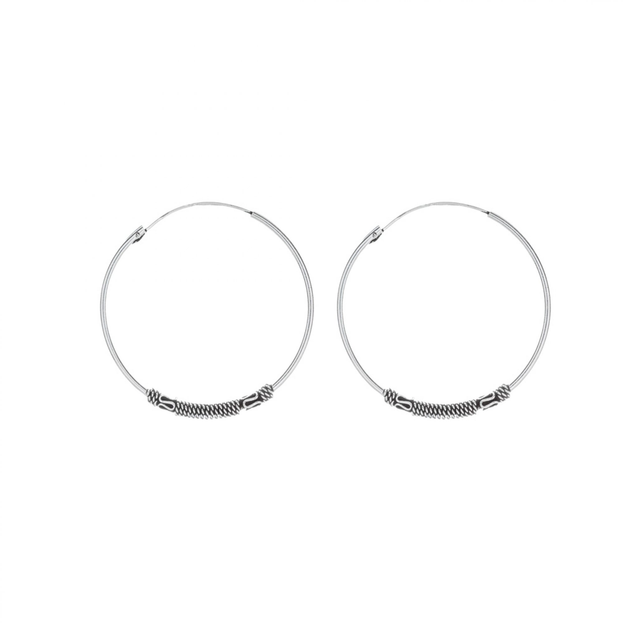 Silver hoops (41mm)