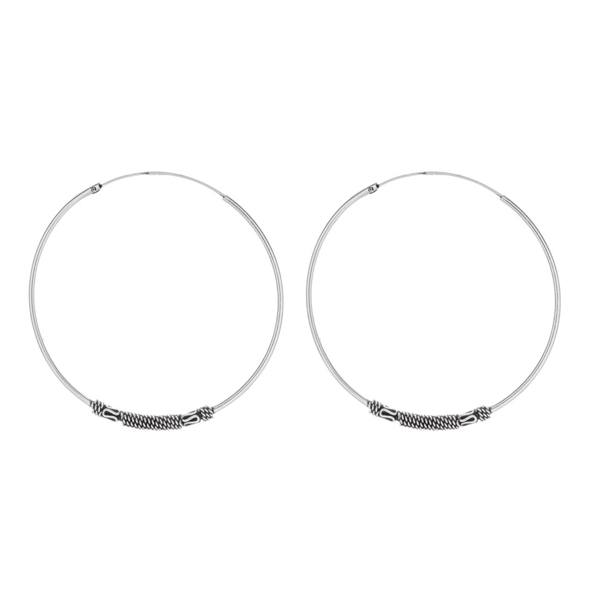 Silver hoops (51mm)