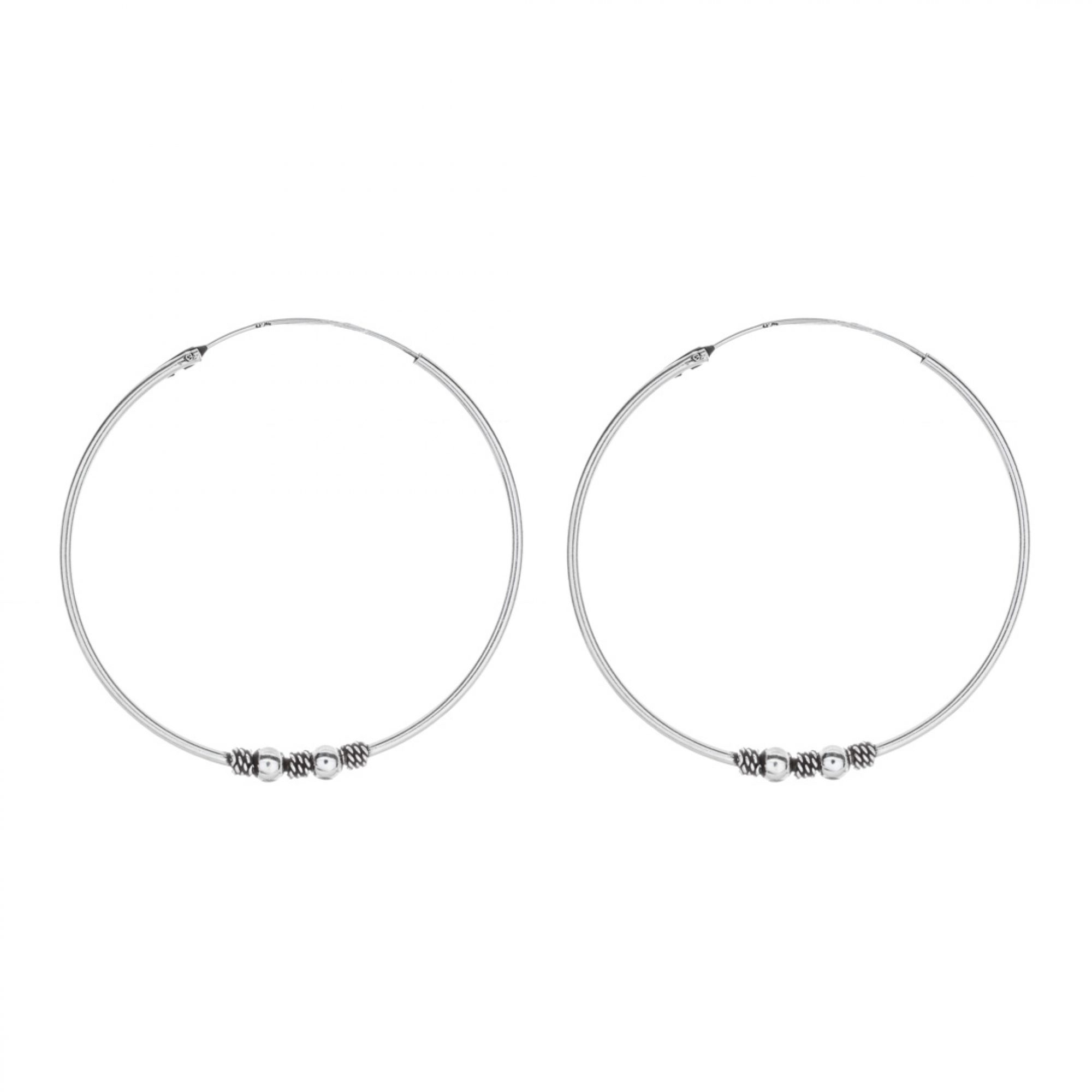 Silver hoops (48mm)