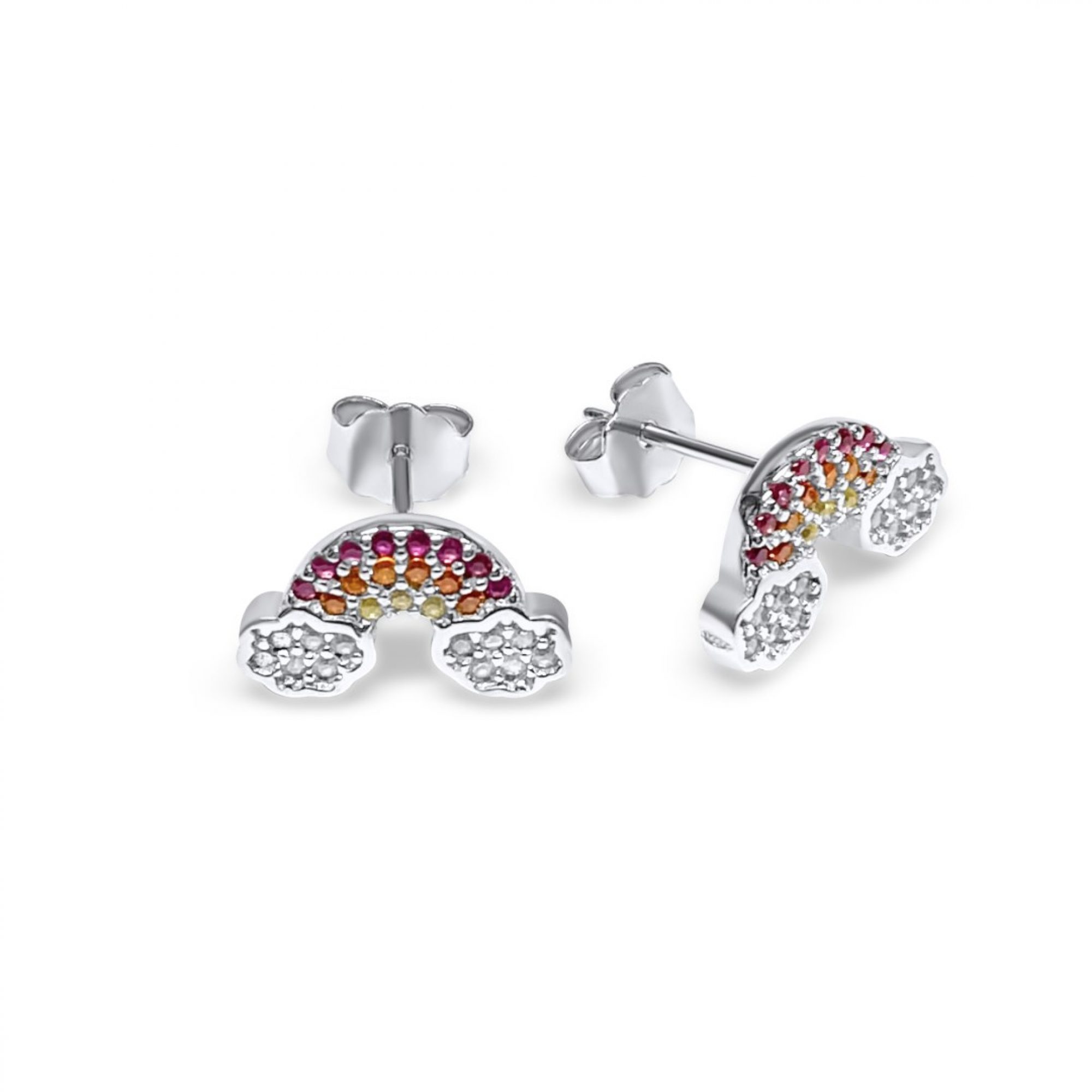 Rainbow stud earrings