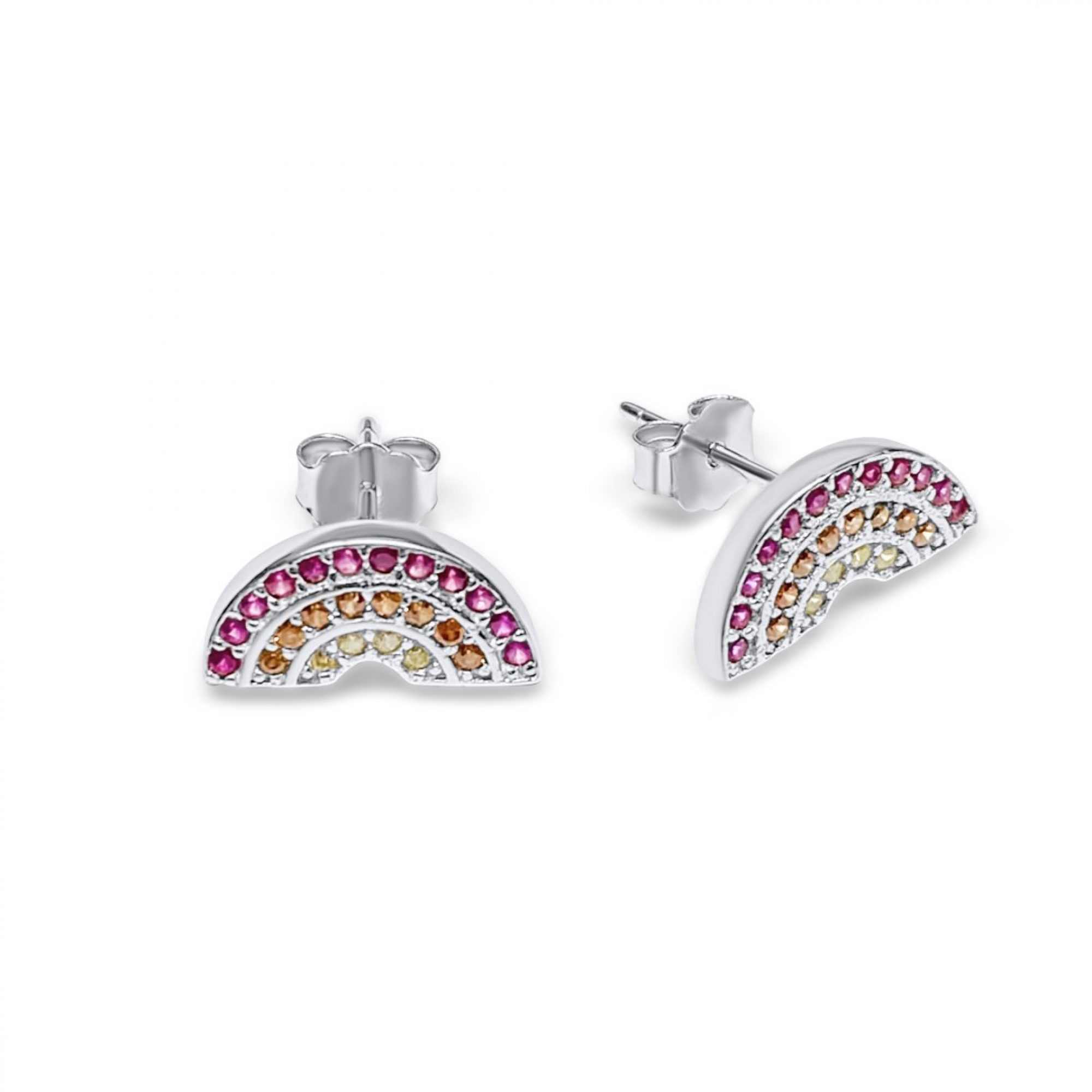 Rainbow stud earrings