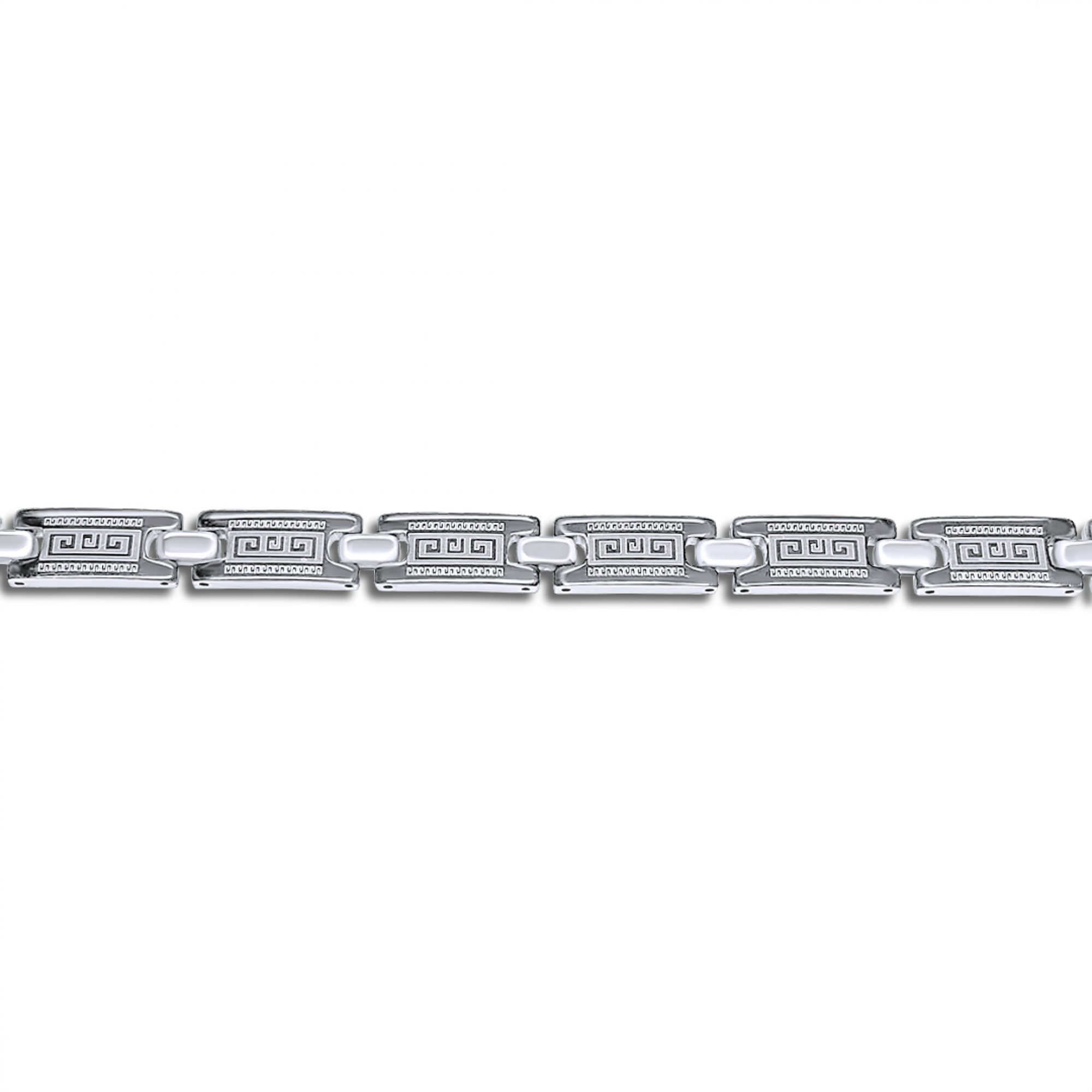 Steel bracelet with meander