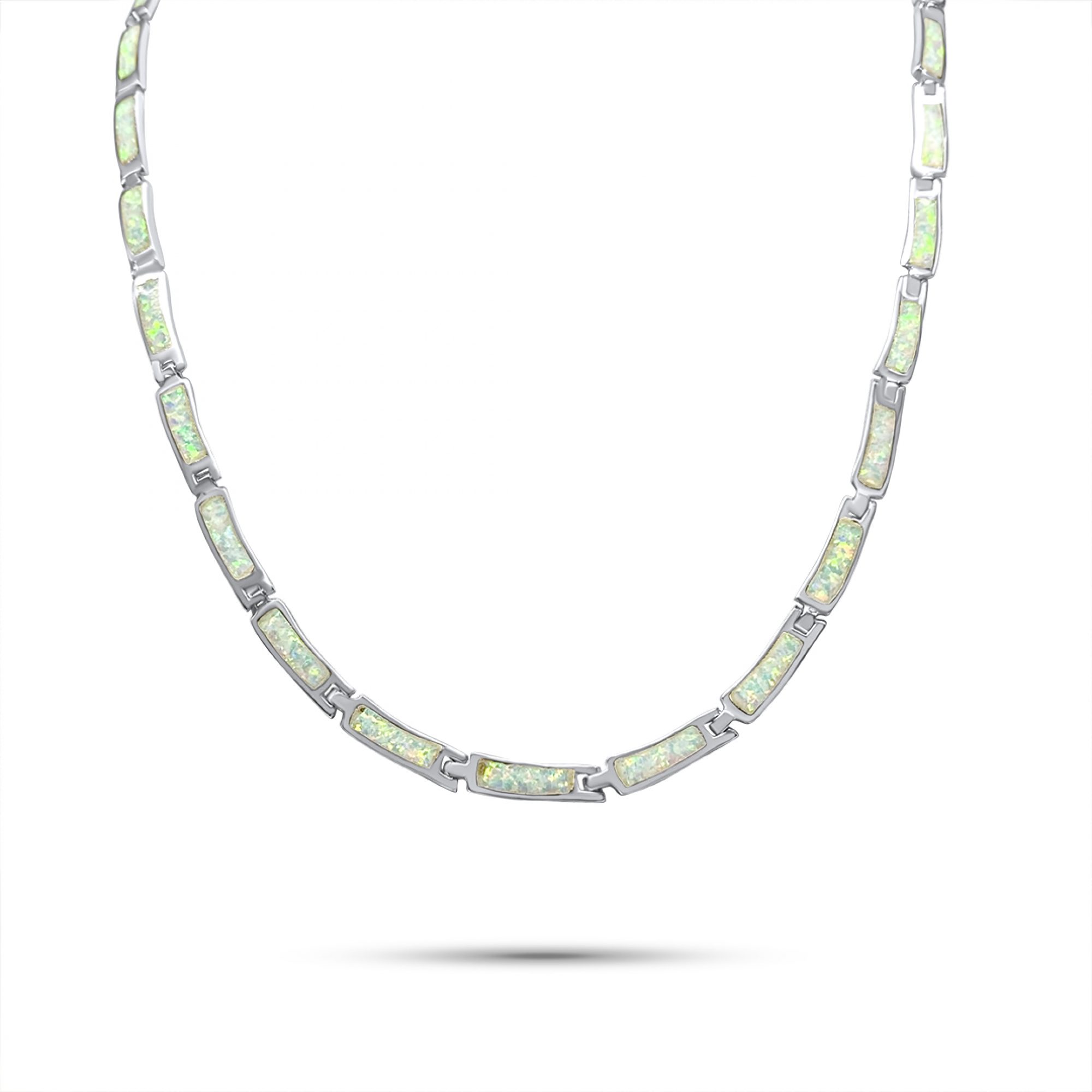 White opal necklace