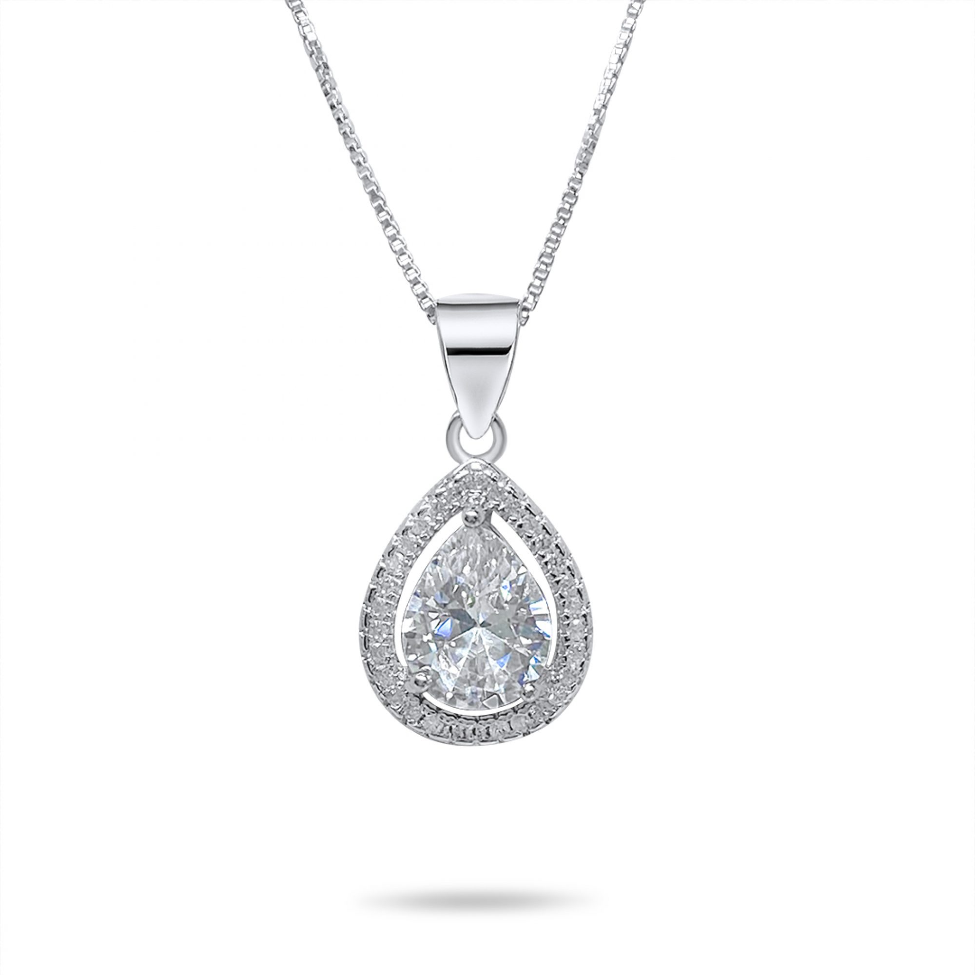 Necklace with zircon stones