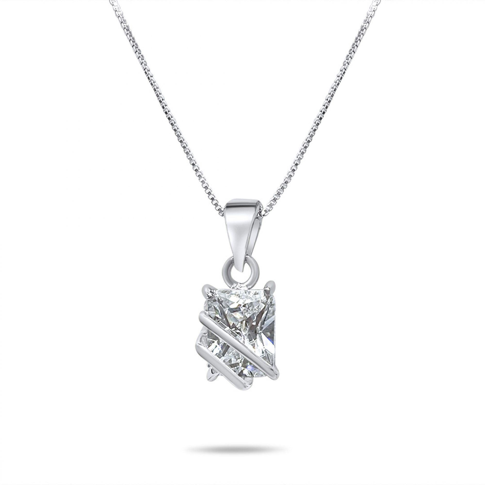 Necklace with zircon stone