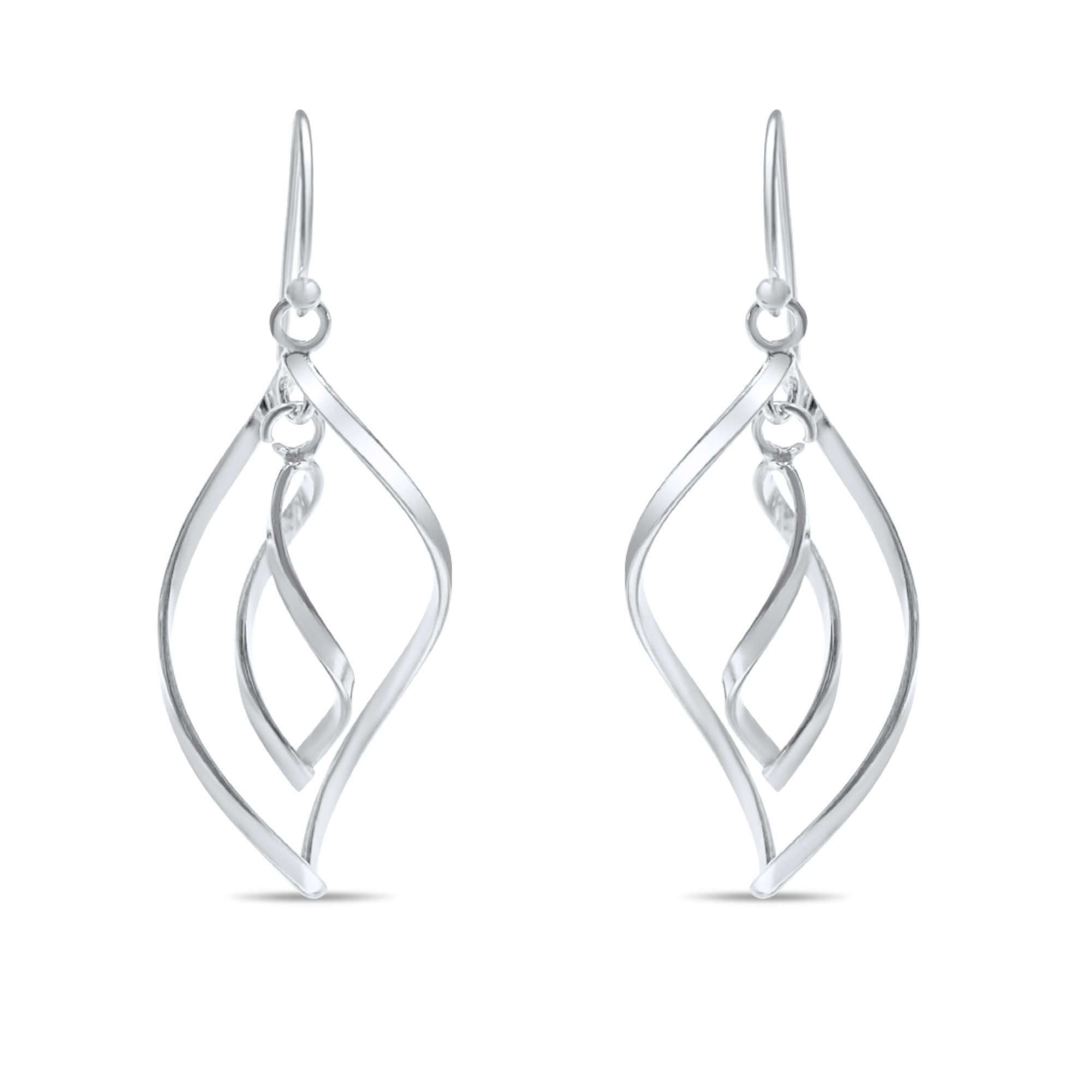 Silver dangle earrings