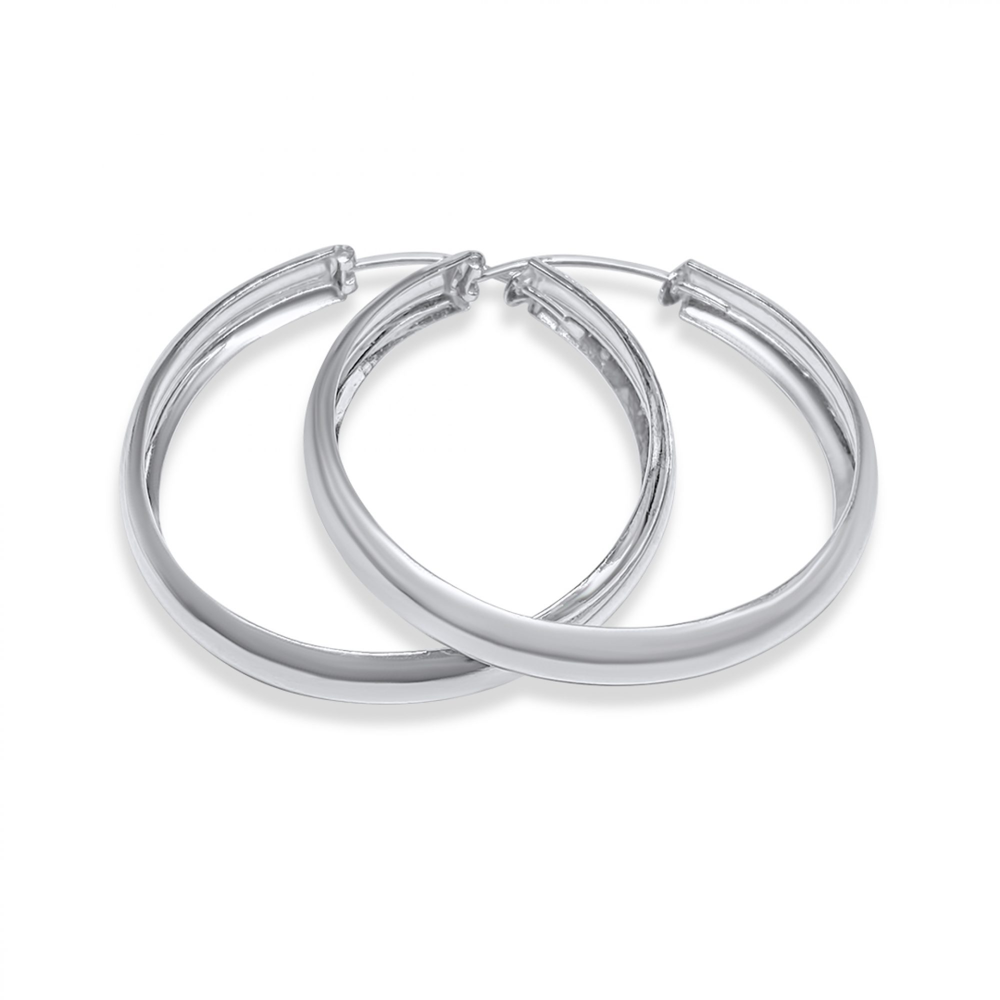 Silver hoops (40mm)