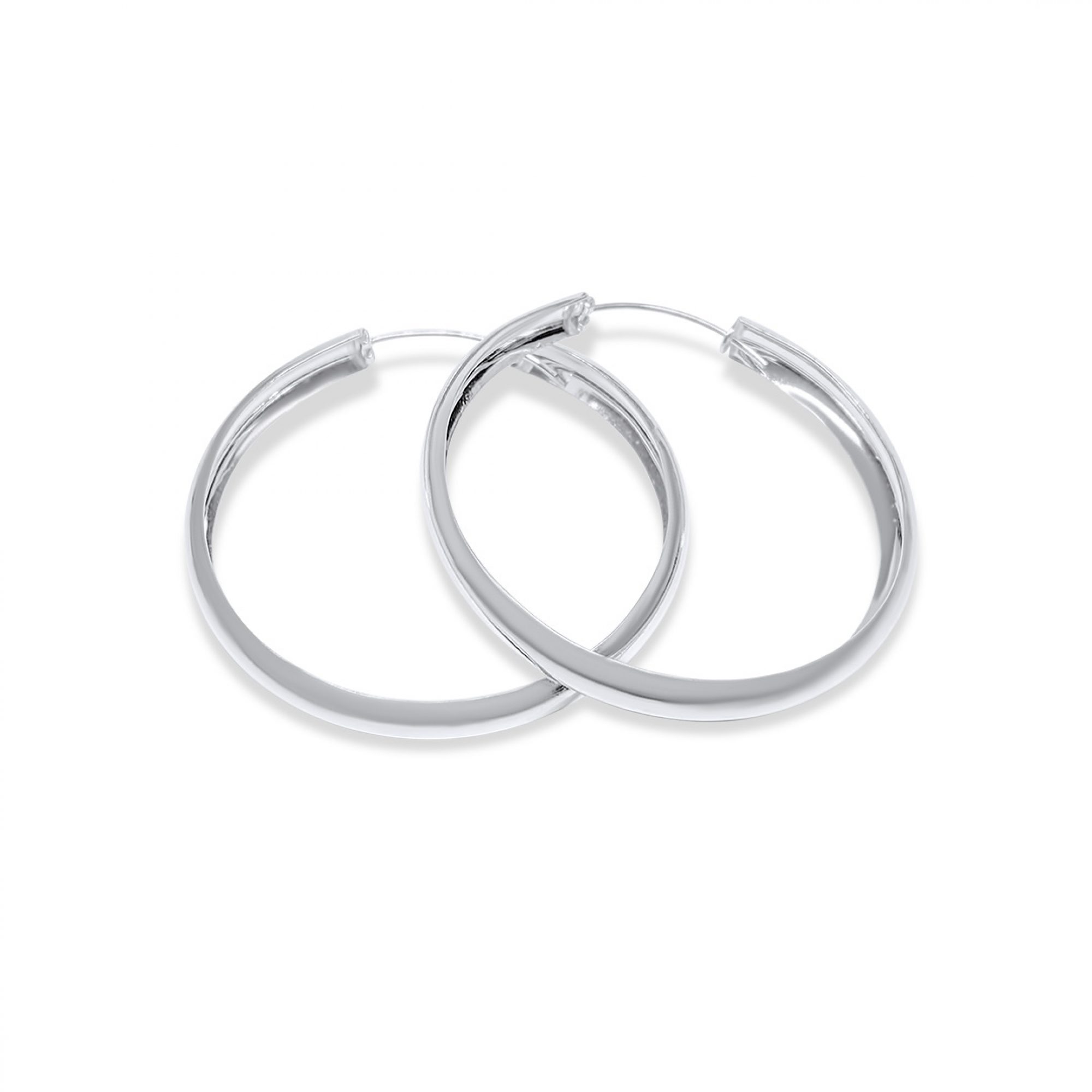 Silver hoops (50mm)