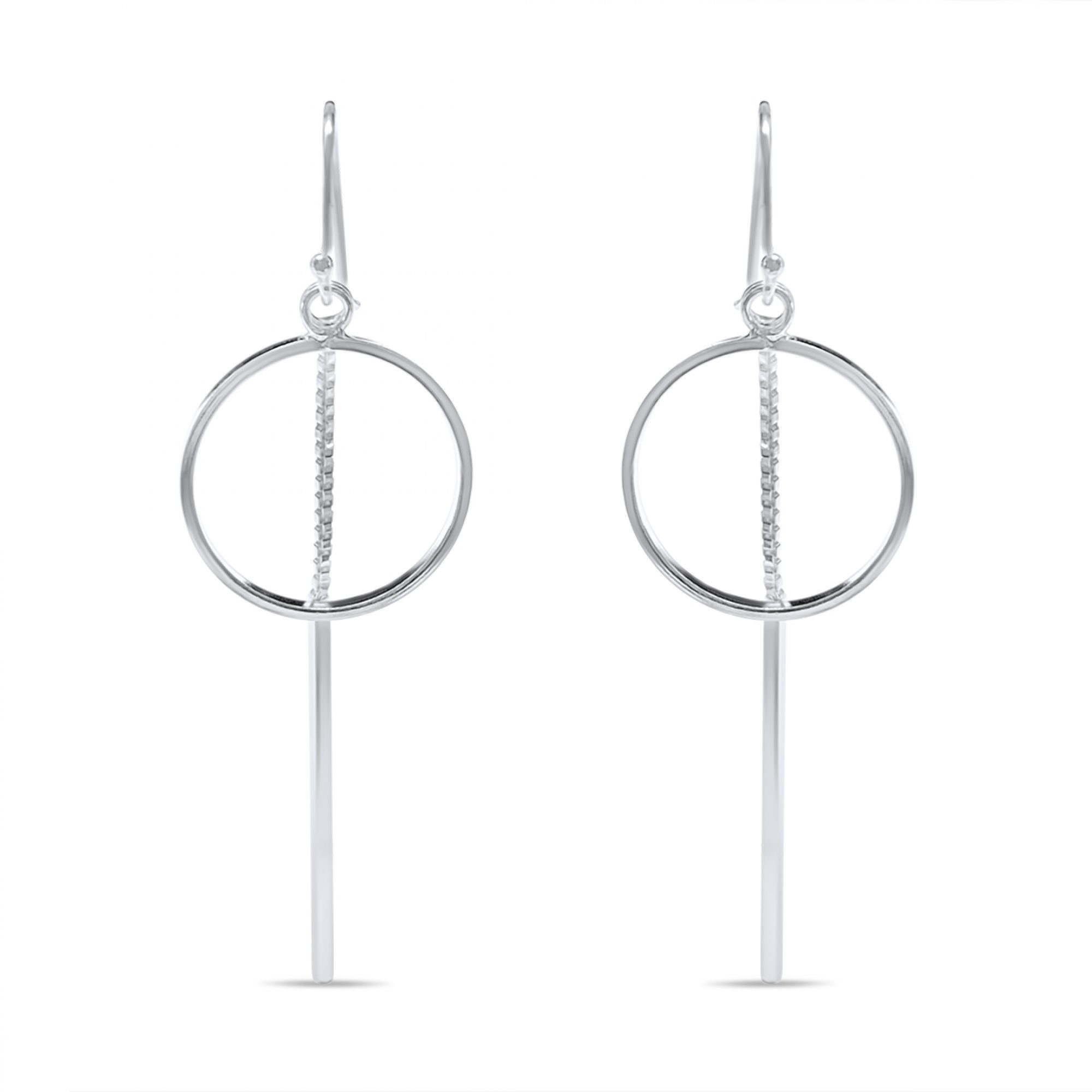 Silver dangle earrings