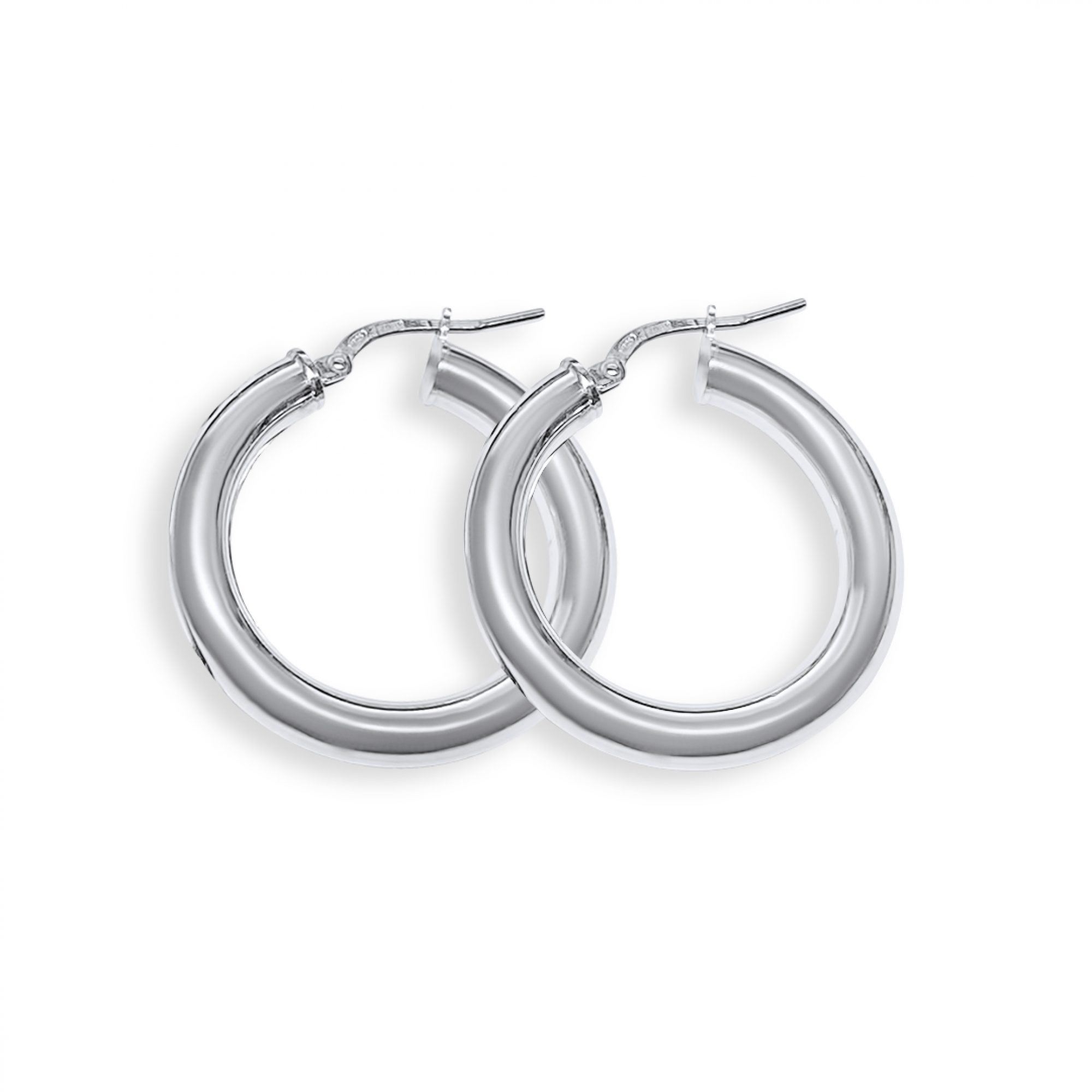 Silver hoops (27mm)