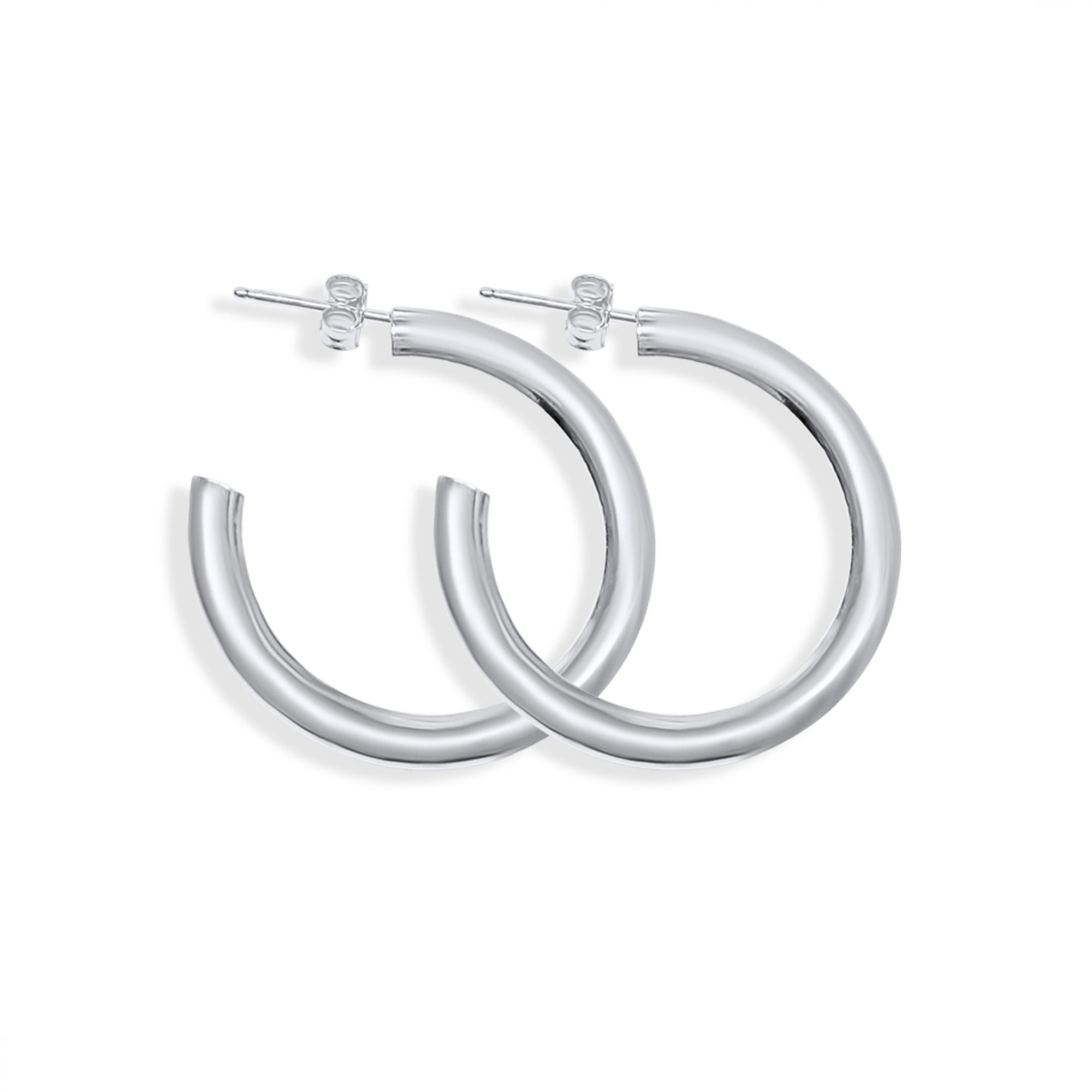 Silver hoops (30mm)