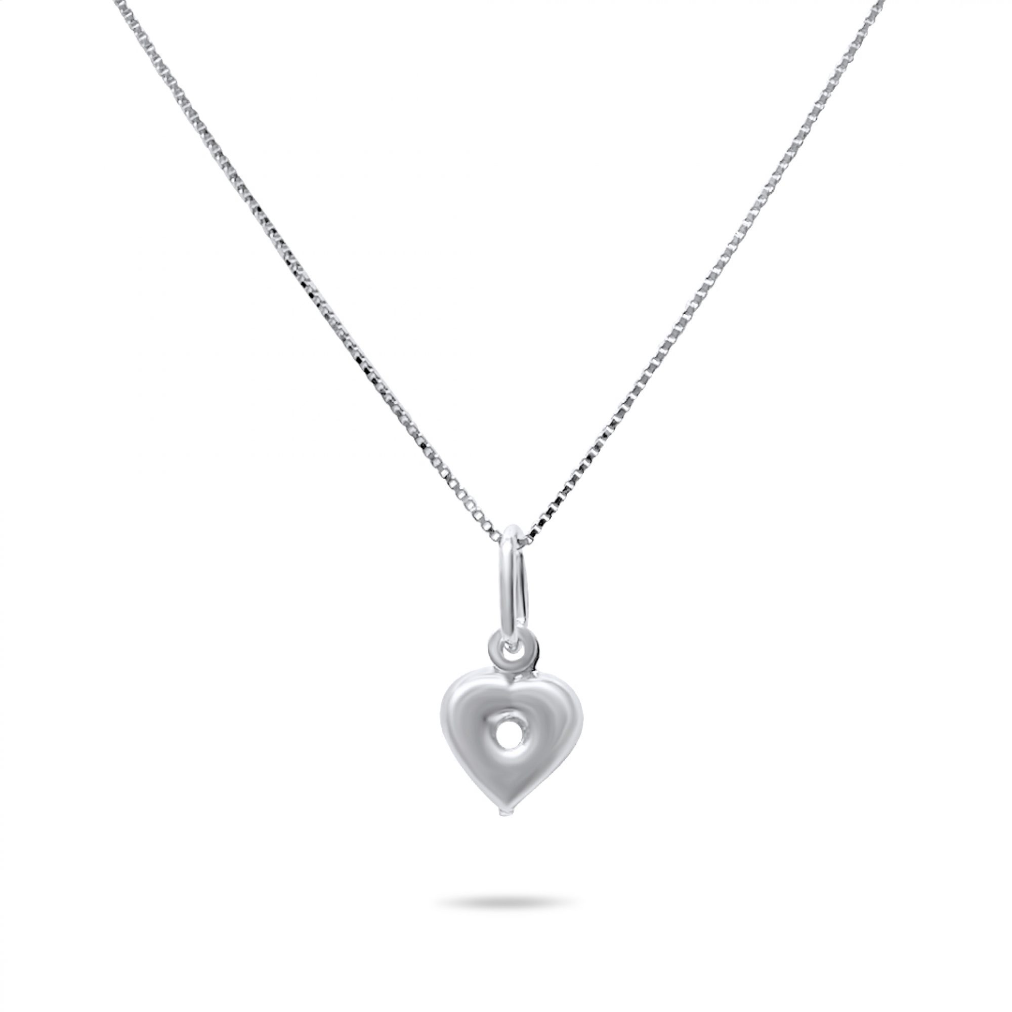 Heart necklace with zircon stone