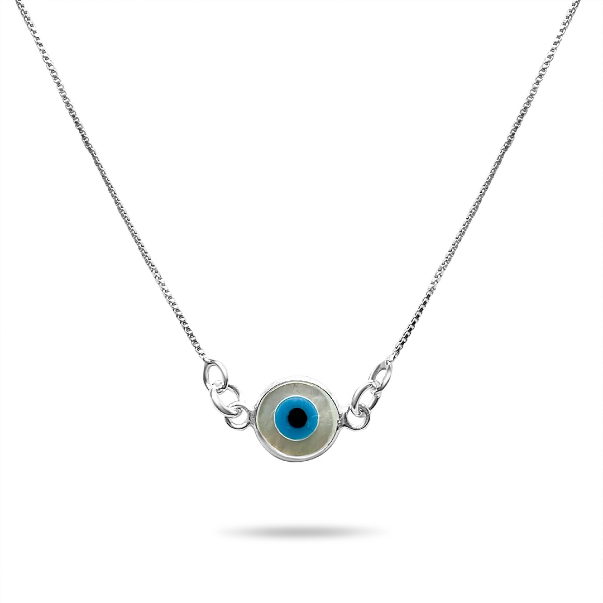 Eye necklace with mother of pearl