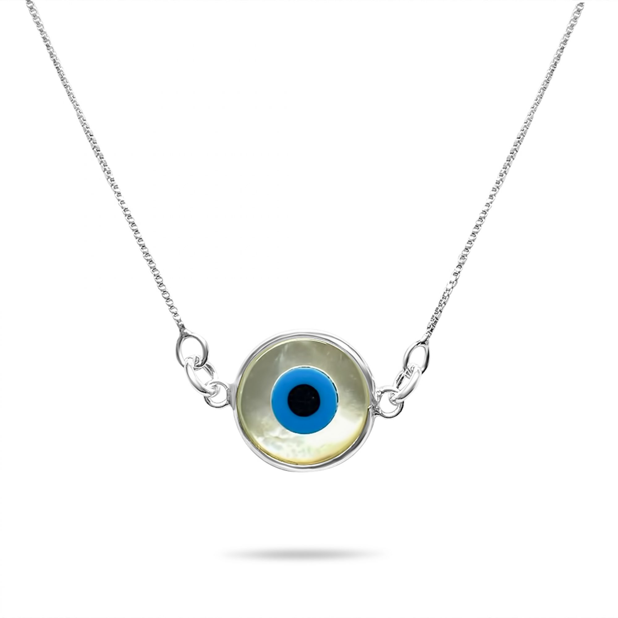 Eye necklace with mother of pearl