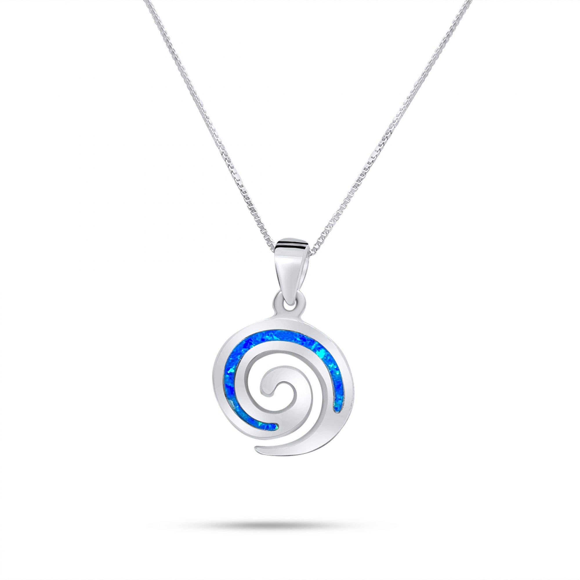 Opal spiral pendant