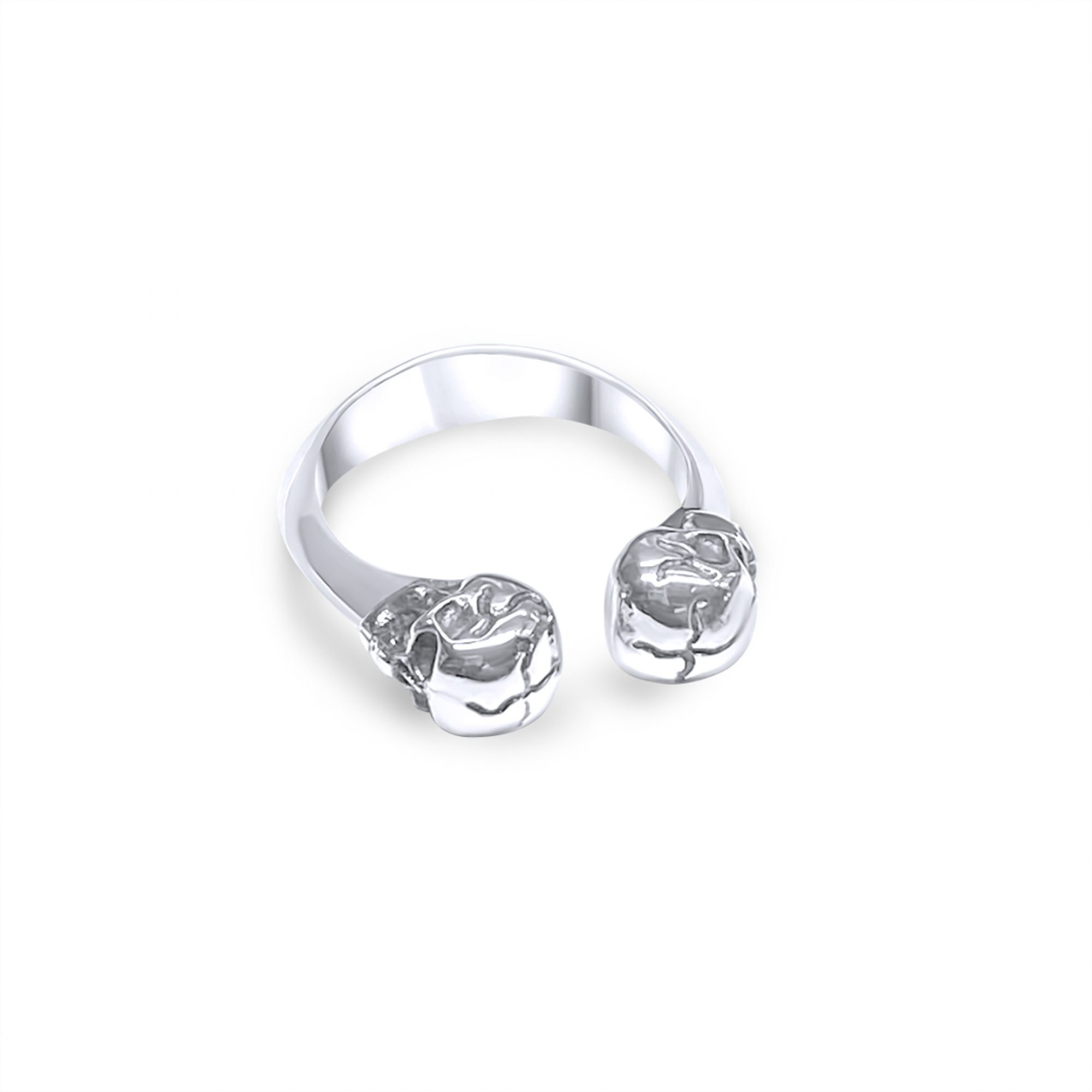 Silver skull ring