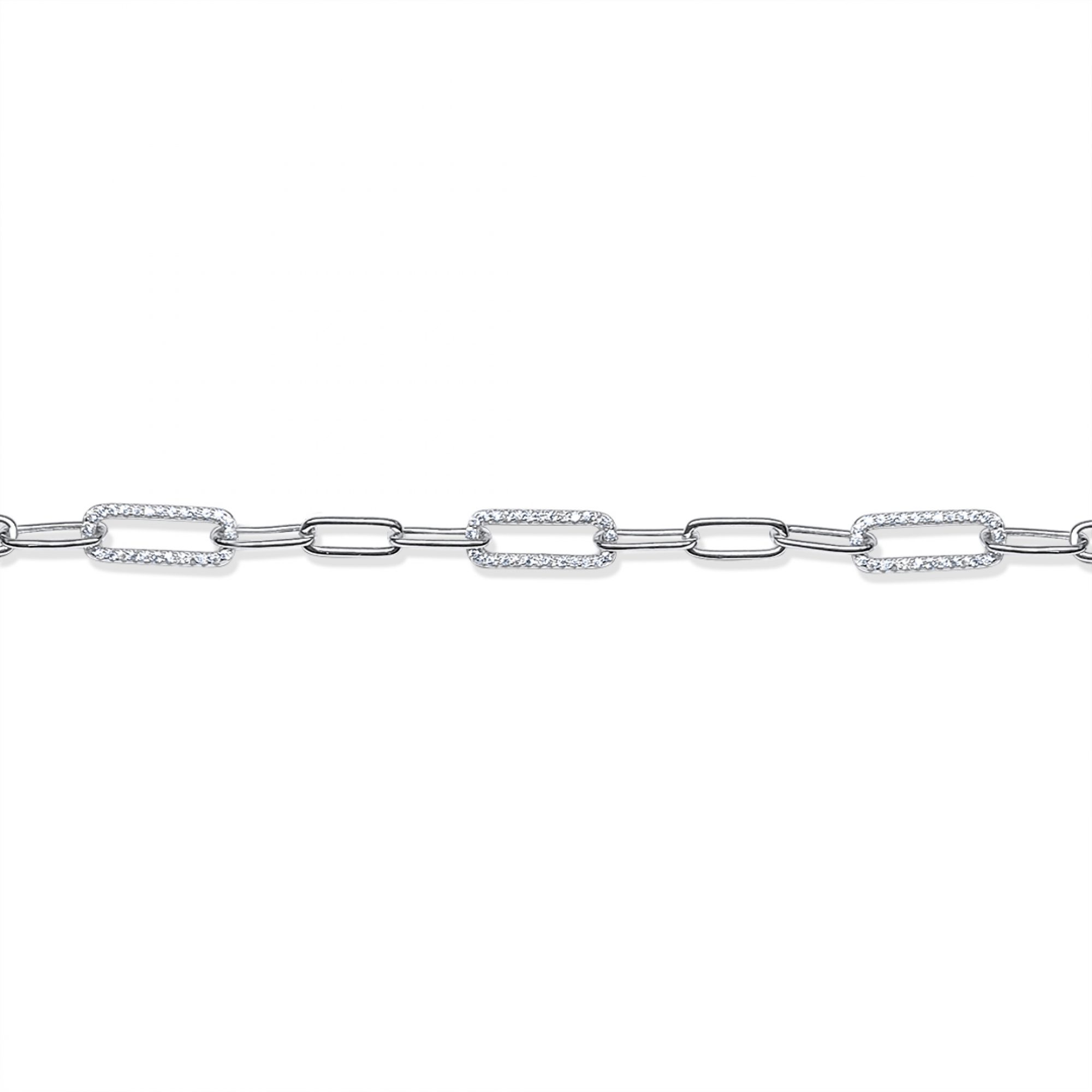 Chain bracelet with zircon stones