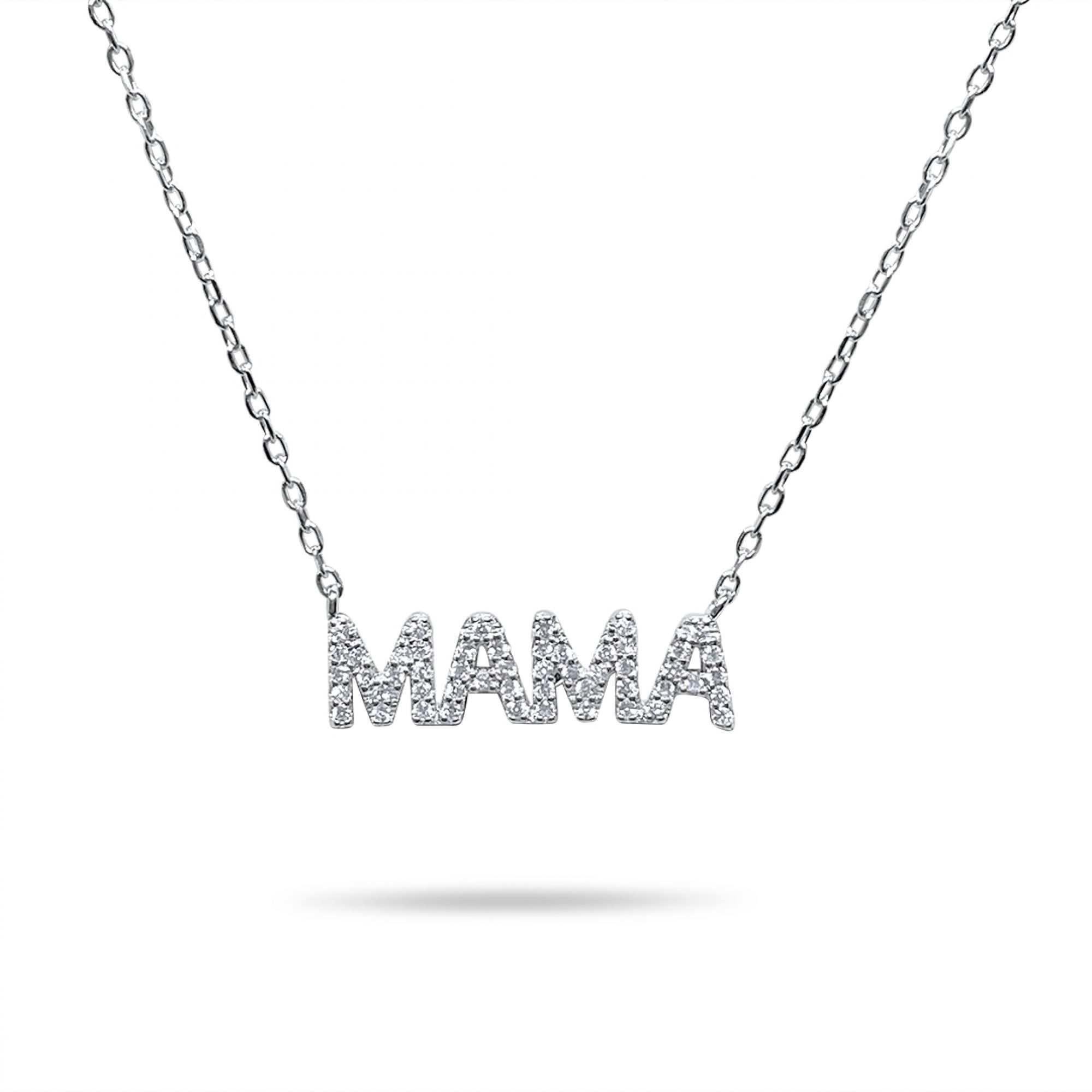 Mama necklace with zircon stones