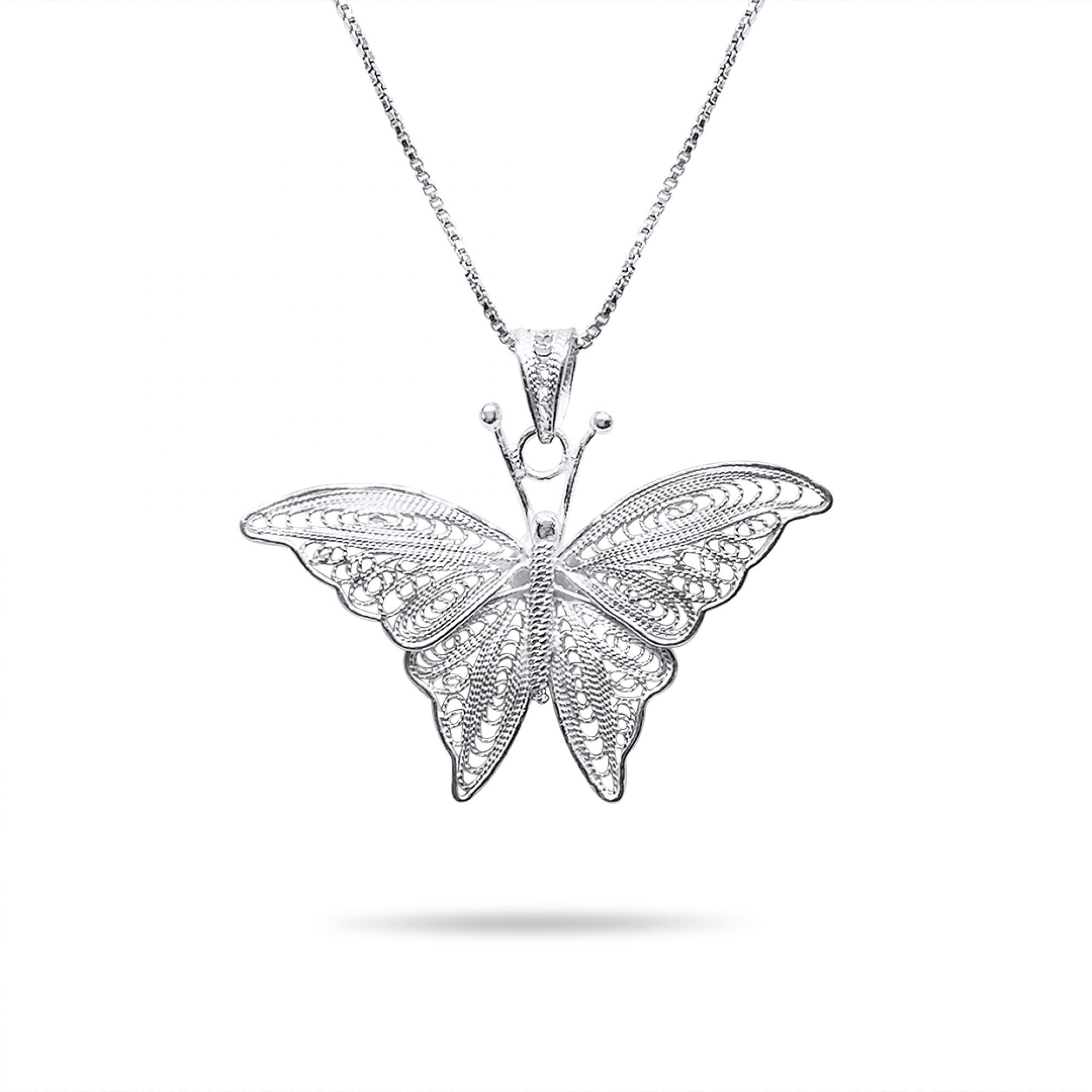 Filigree butterfly necklace