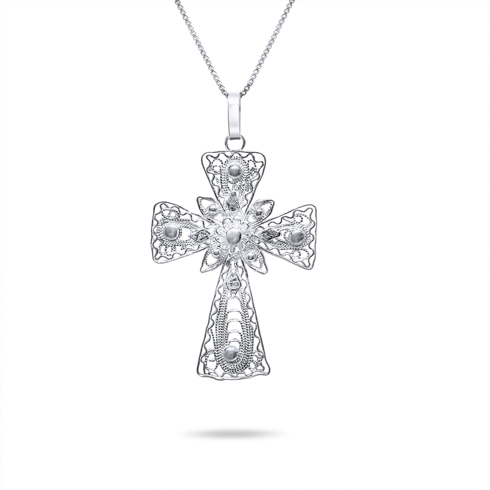 Filigree cross necklace