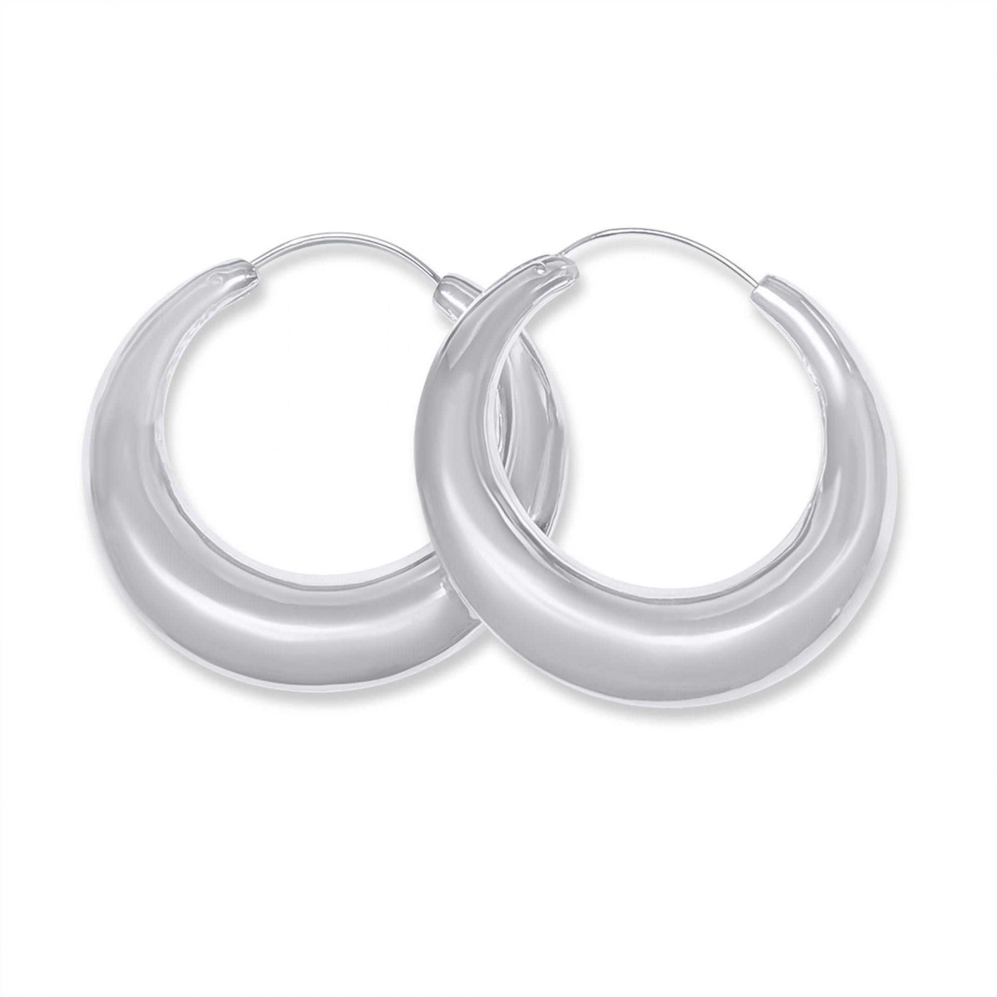 Silver hoops (41mm)