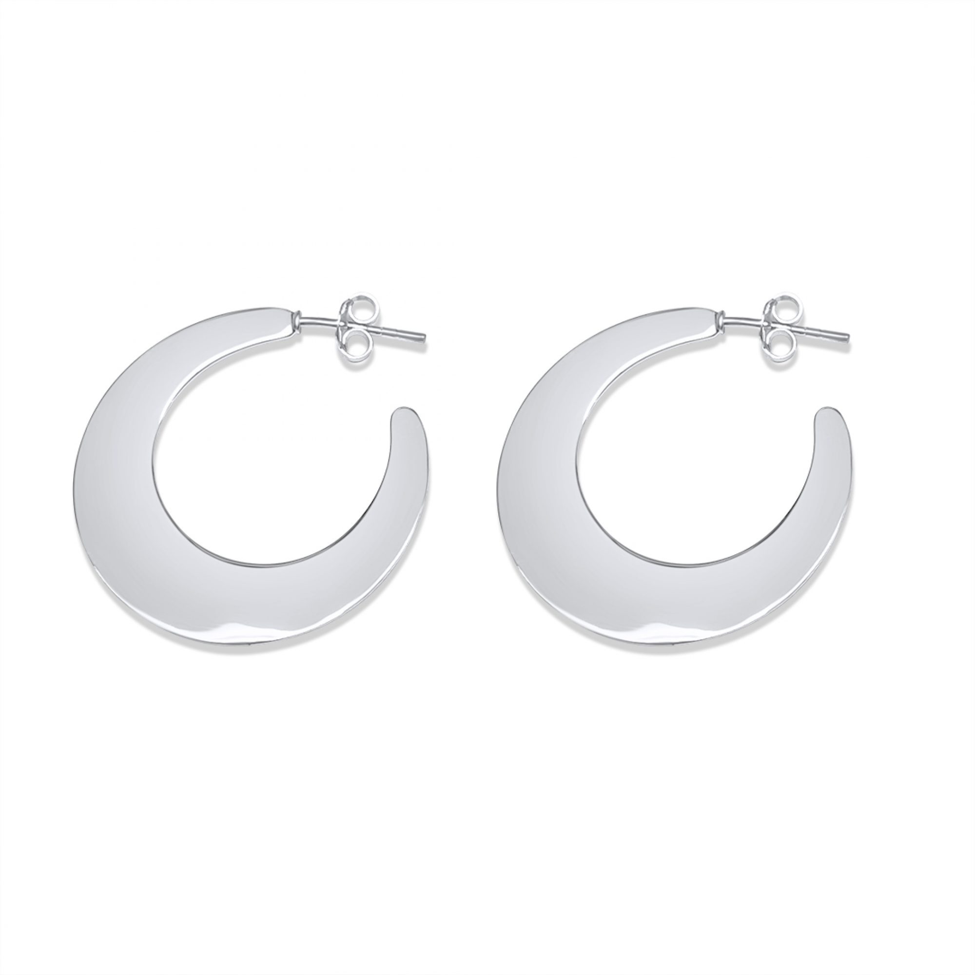 Silver hoops (29mm)