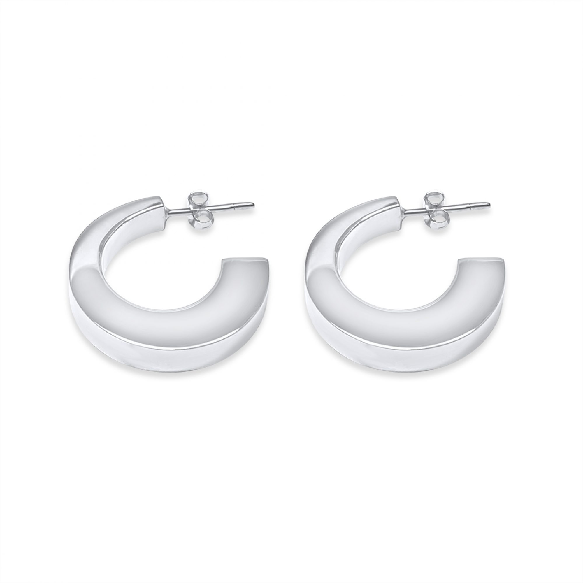 Silver hoops (25mm)