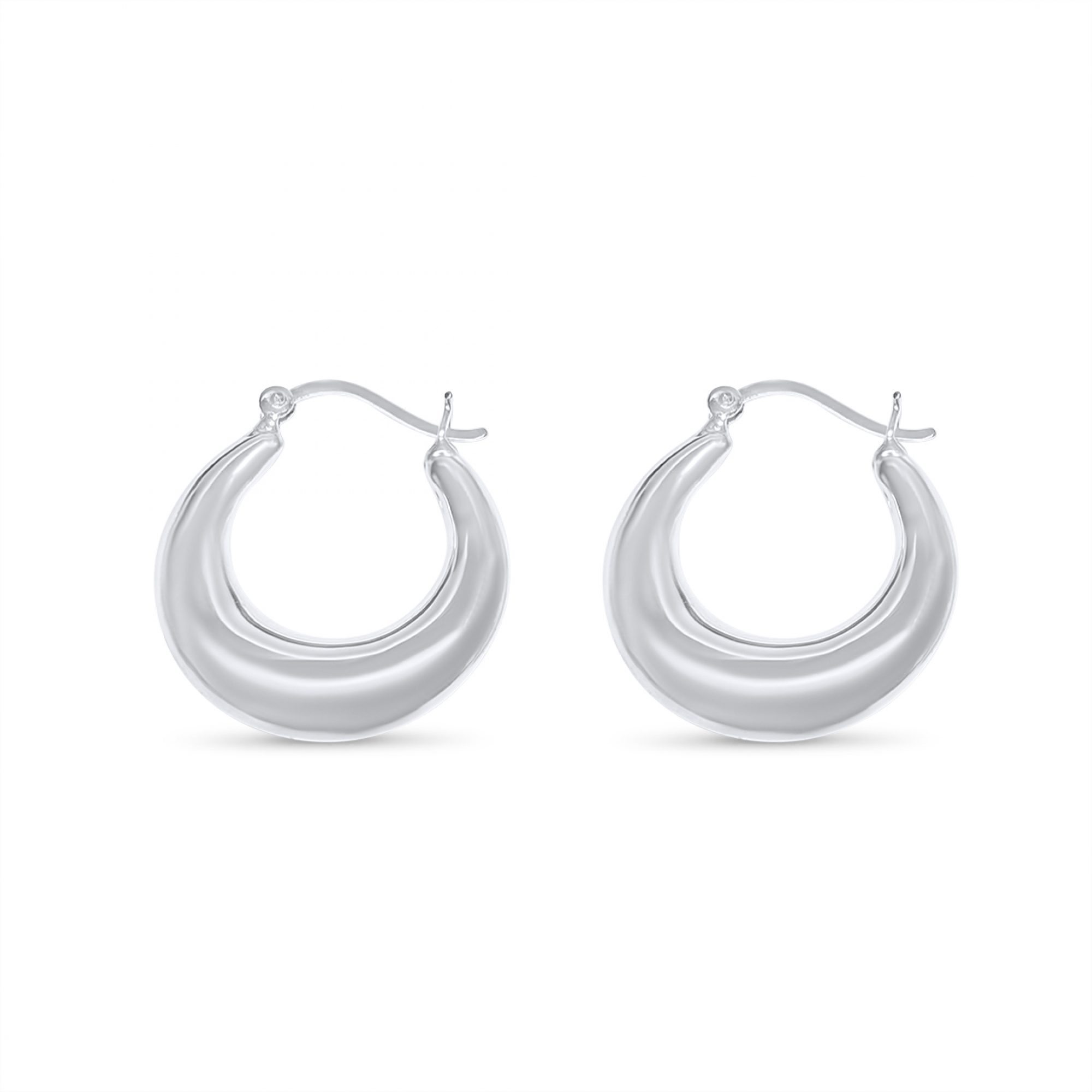 Silver hoops (26mm)